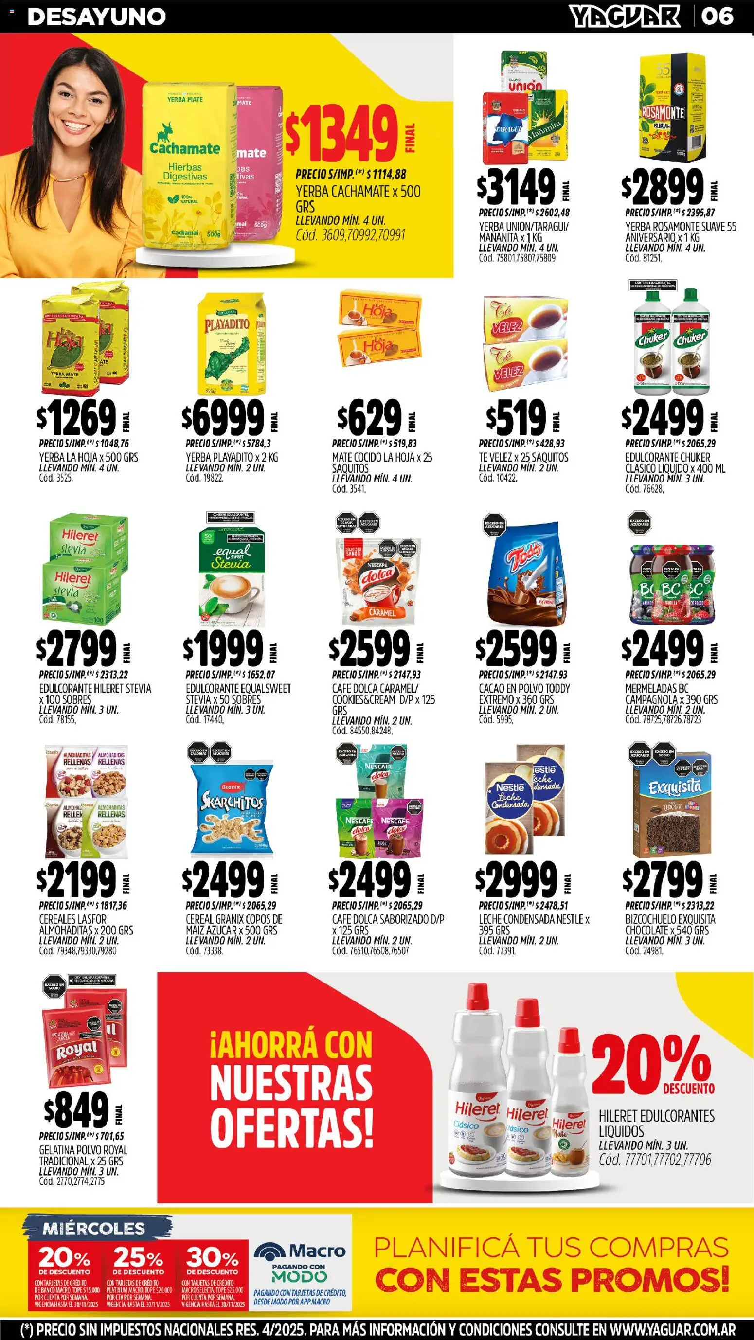 Yaguar - Salta │ válido desde el 17.11.2025 | Página: 6 | Productos: Mate, Azucar, Café, Chocolate