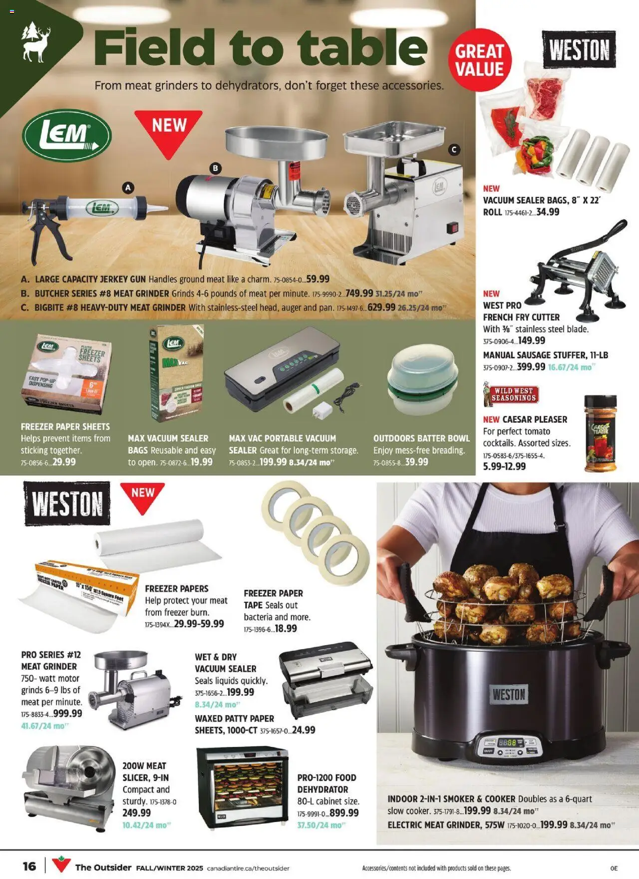 Canadian Tire flyer valid from 29.08.2025 | Page: 19 | Products: Freezer, Grinder, Table, Cabinet