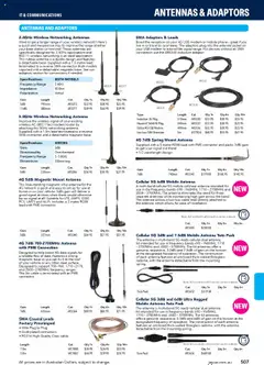 Preview of Jaycar Engineering & Scientific Catalogue 2025/2026  - valid from 09.07.2025 | Page: 507 | Products: Phone, Cable, Modem, Mobile