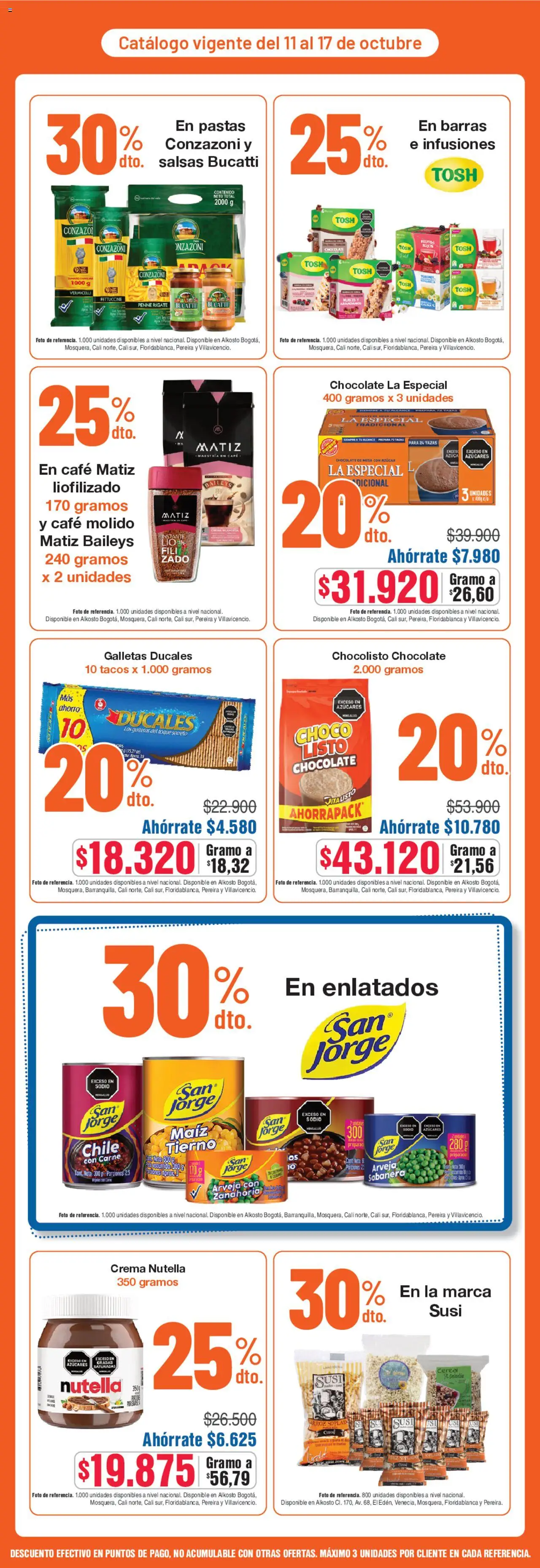 Alkosto revista - valida desde el 11.10.2025 | Página: 4 | Productos: Zanahoria, Crema, Azucar, Mesa