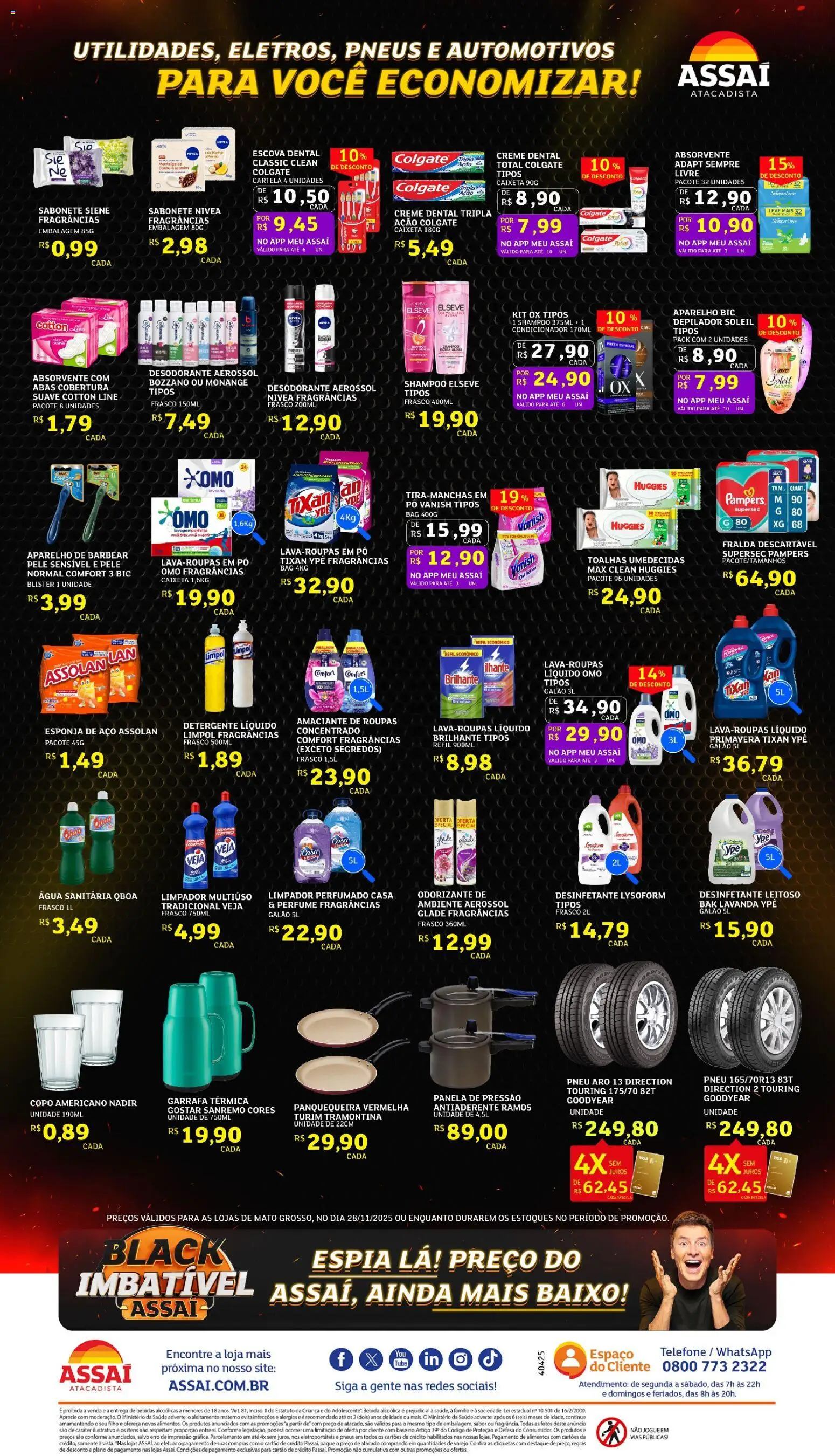 Assaí Atacadista Folheto - válido de 28.11.2025 | Página: 2 | Produtos: Panquequeira, Detergente, Panela, Aparelho de barbear