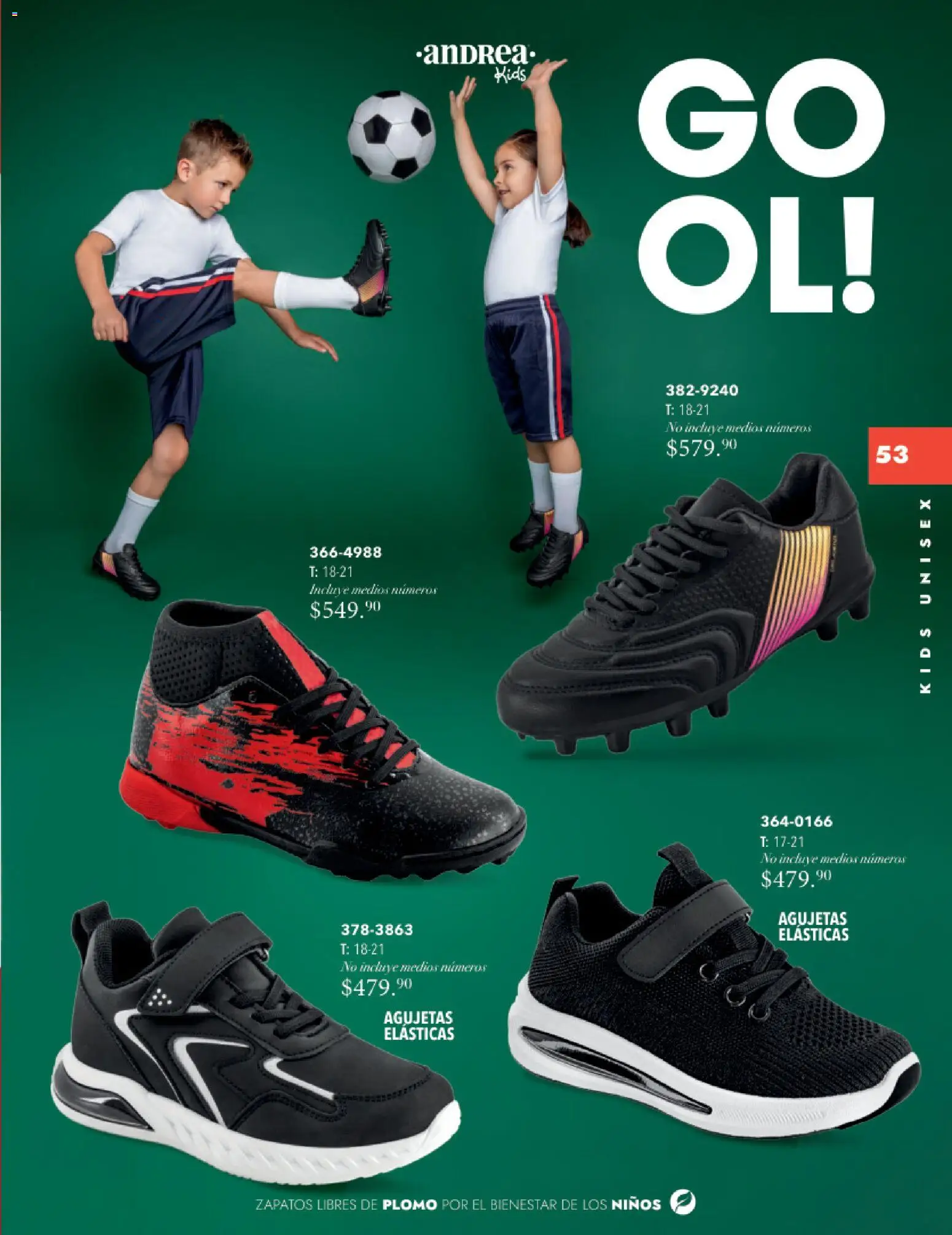 Nuevas ofertas de Andrea válidas en toda la República Mexicana desde el 26.11.2025. ¡Encuentra las mejores ofertas en Andrea catálogo Infantil Kids! | Página: 52 | Productos: Zapatos