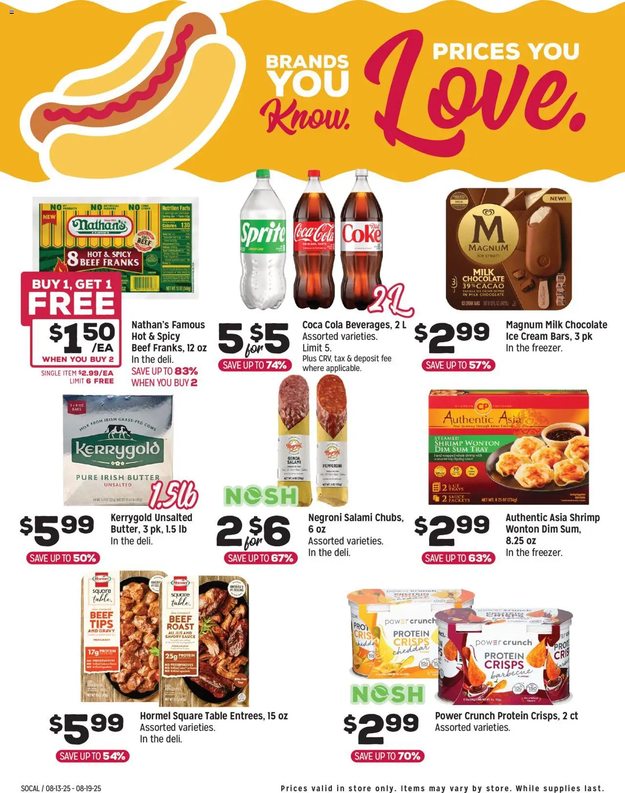 Grocery Outlet Weekly - CA - valid from 13.08.2025 | Page: 5 | Products: Milk, Beef, Ice cream, Sauce