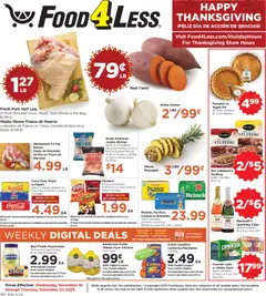 Preview of Food 4 Less weekly ads valid from 19.11.2025