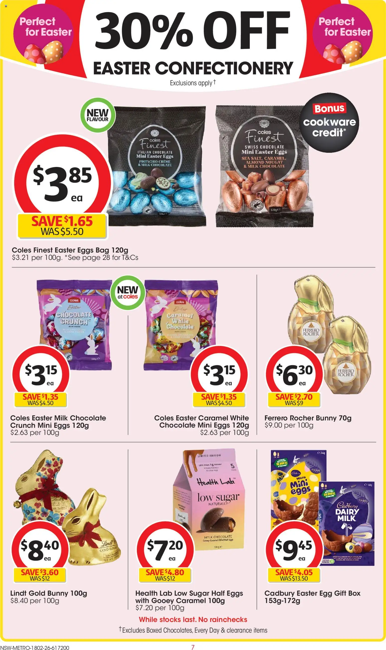 Coles catalogue - valid from 18.02.2026 | Page: 7 | Products: Milk, Chocolate, Sugar, Bag