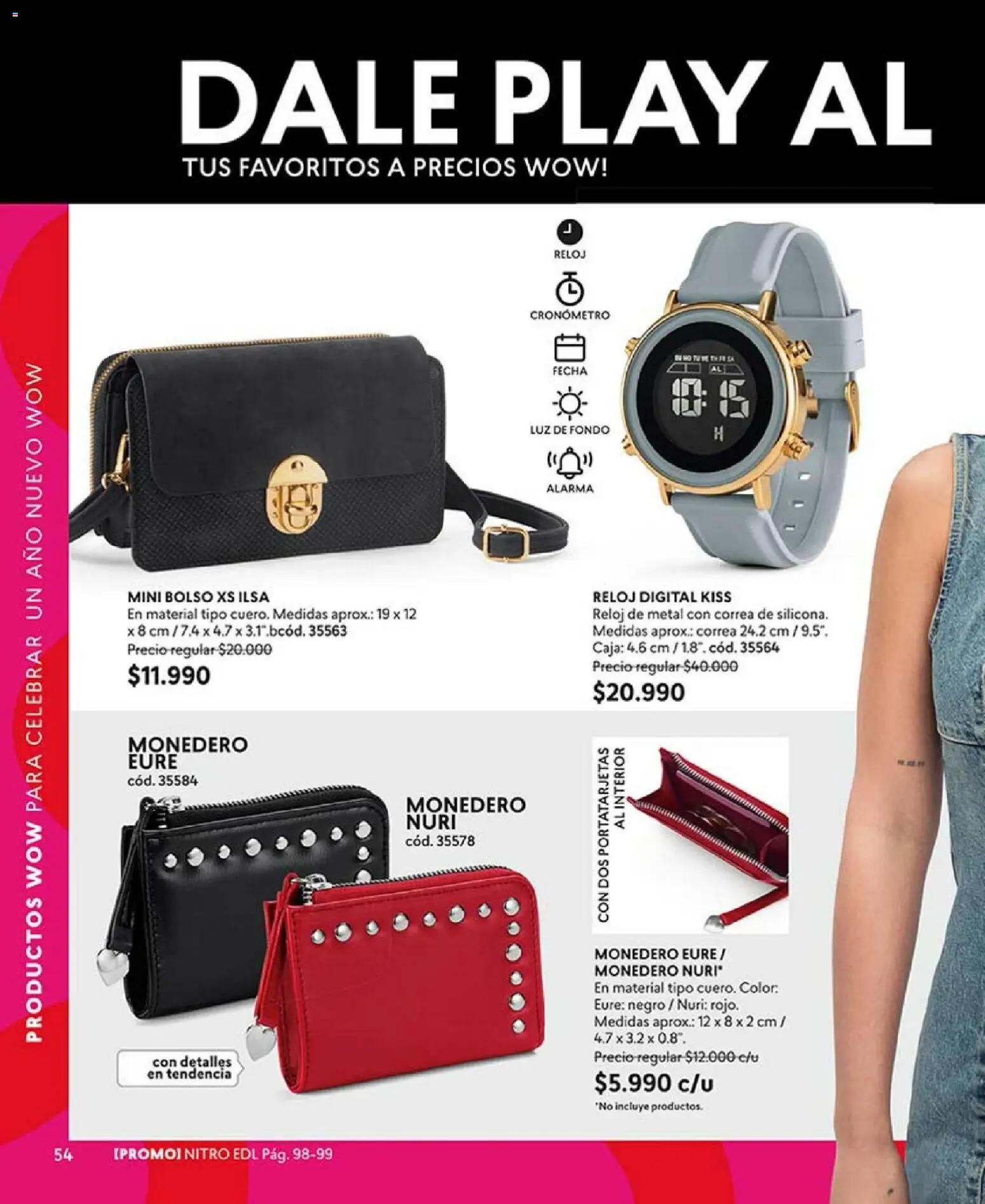 Catálogo CyZone Campaña 1 │ válido desde el 01.01.2026 | Página: 54 | Productos: Monedero, Alarma, Caja, Reloj