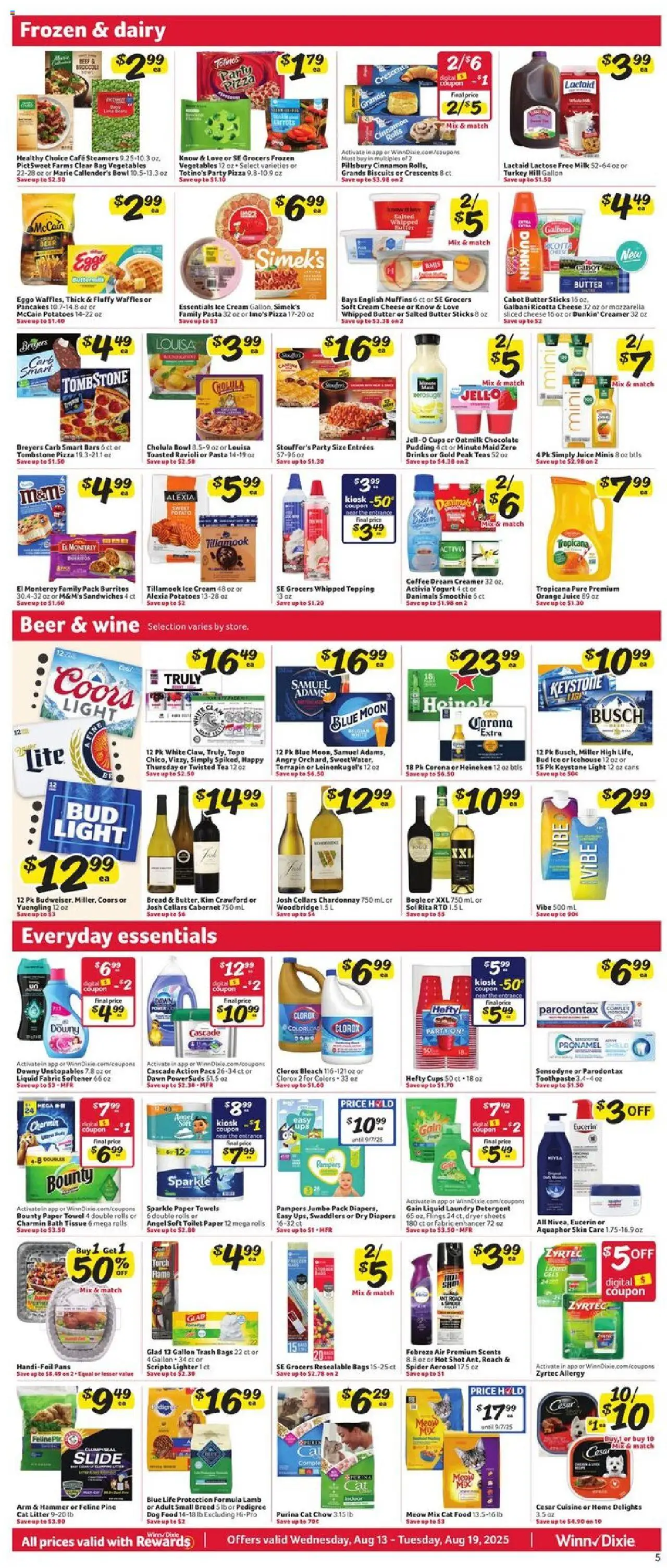 Winn Dixie Weekly Ad - valid from 13.08.2025 | Page: 7 | Products: Butter, Coffee, Juice, Vegetables