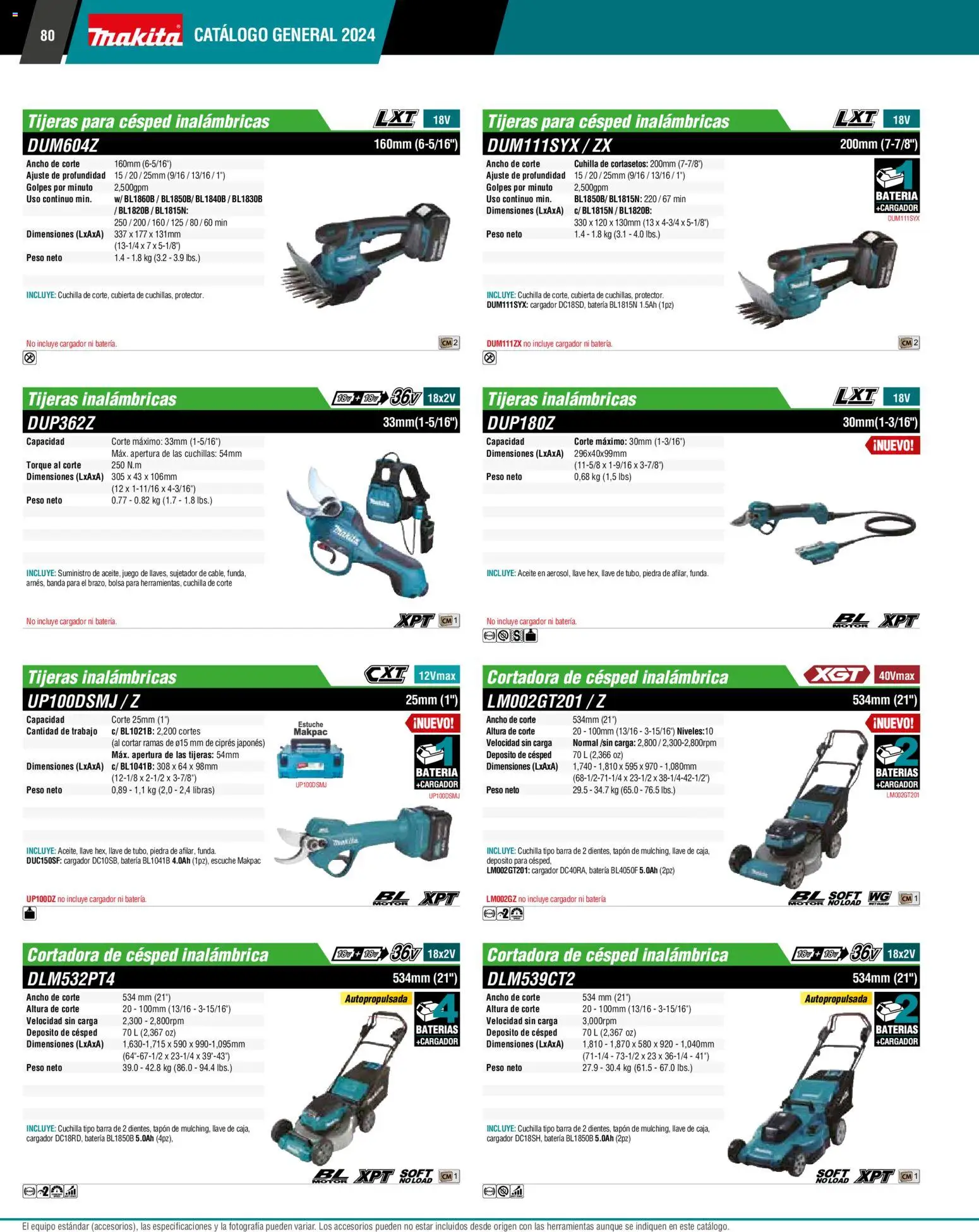 Nuevas ofertas de Makita válidas en toda la República Mexicana desde el 01.01.2024. ¡Encuentra las mejores ofertas en Makita catálogo General! | Página: 80 | Productos: Cargador, Juego, Barra, Té
