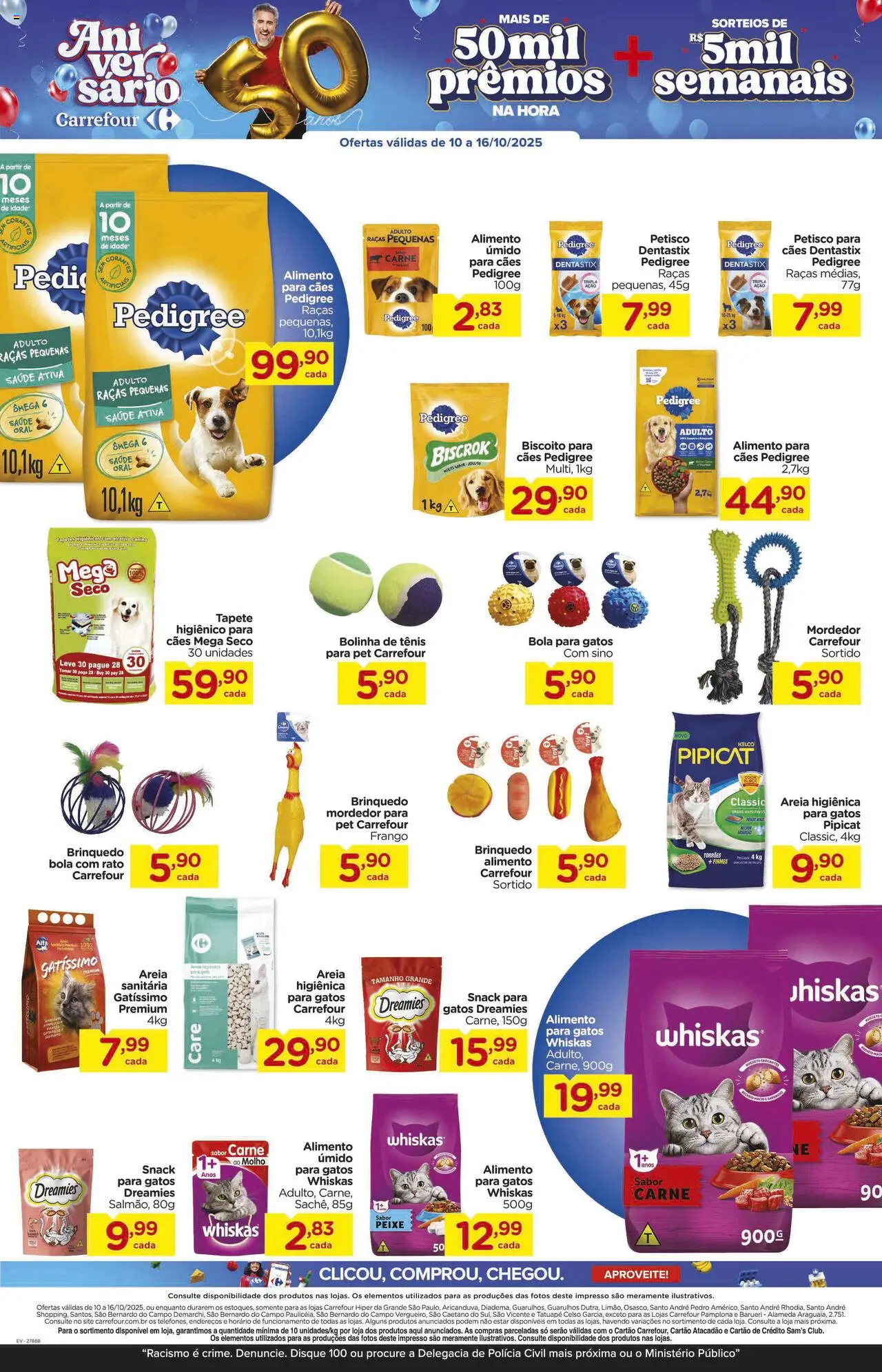 Carrefour Folheto - válido de 10.10.2025 | Página: 19 | Produtos: Areia, Carne, Tênis, Frango