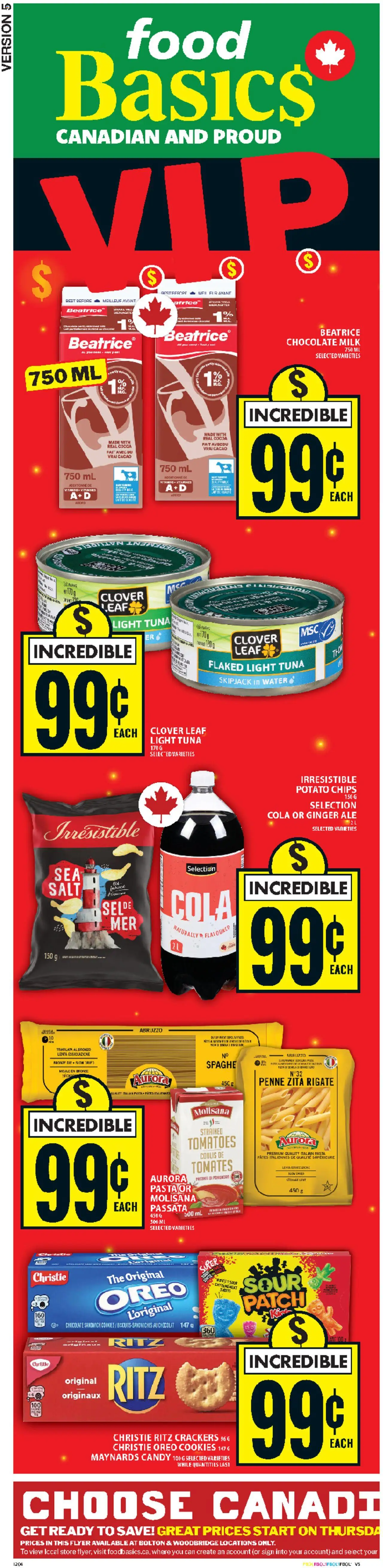 Food Basics flyer valid from 21.08.2025 | Page: 2 | Products: Pasta, Milk, Chocolate, Tomatoes