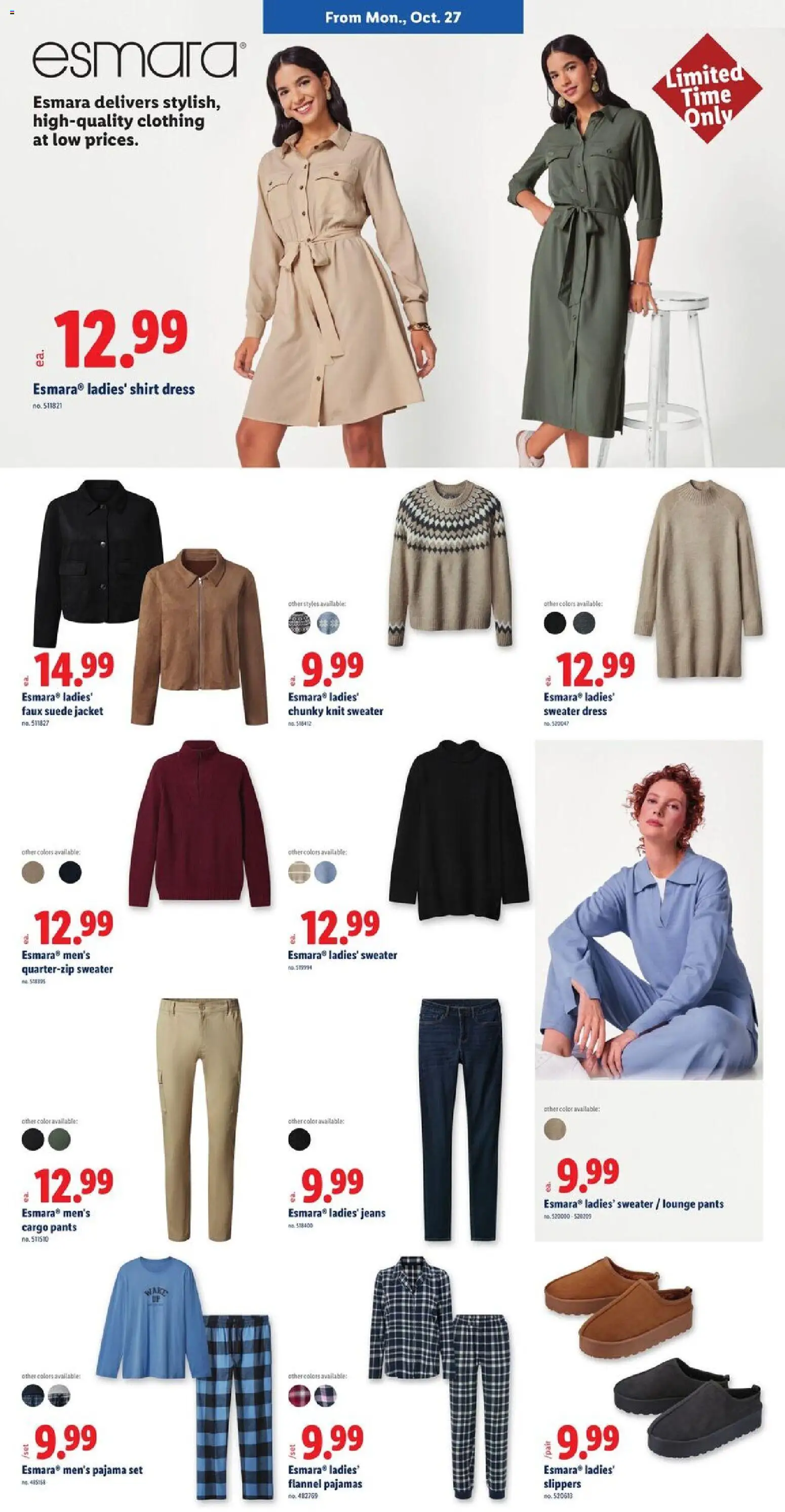 Lidl Grand Opening - valid from 22.10.2025 | Page: 9 | Products: Shirt, Pajamas, Dress, Jeans