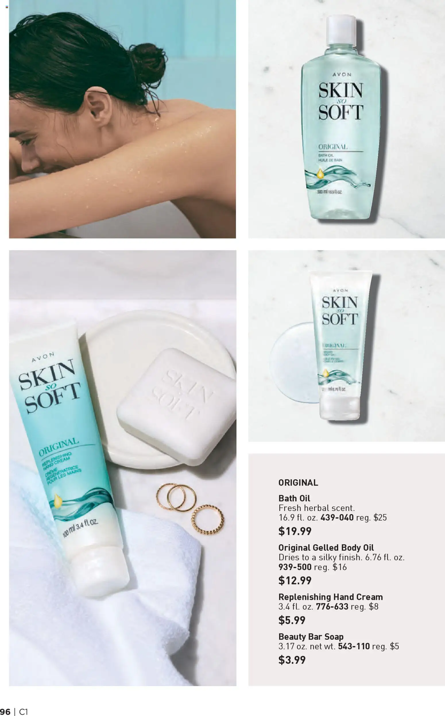 Avon Brochure - valid from 31.12.2025 | Page: 96 | Products: Bath, Hand cream, Soap, Cream