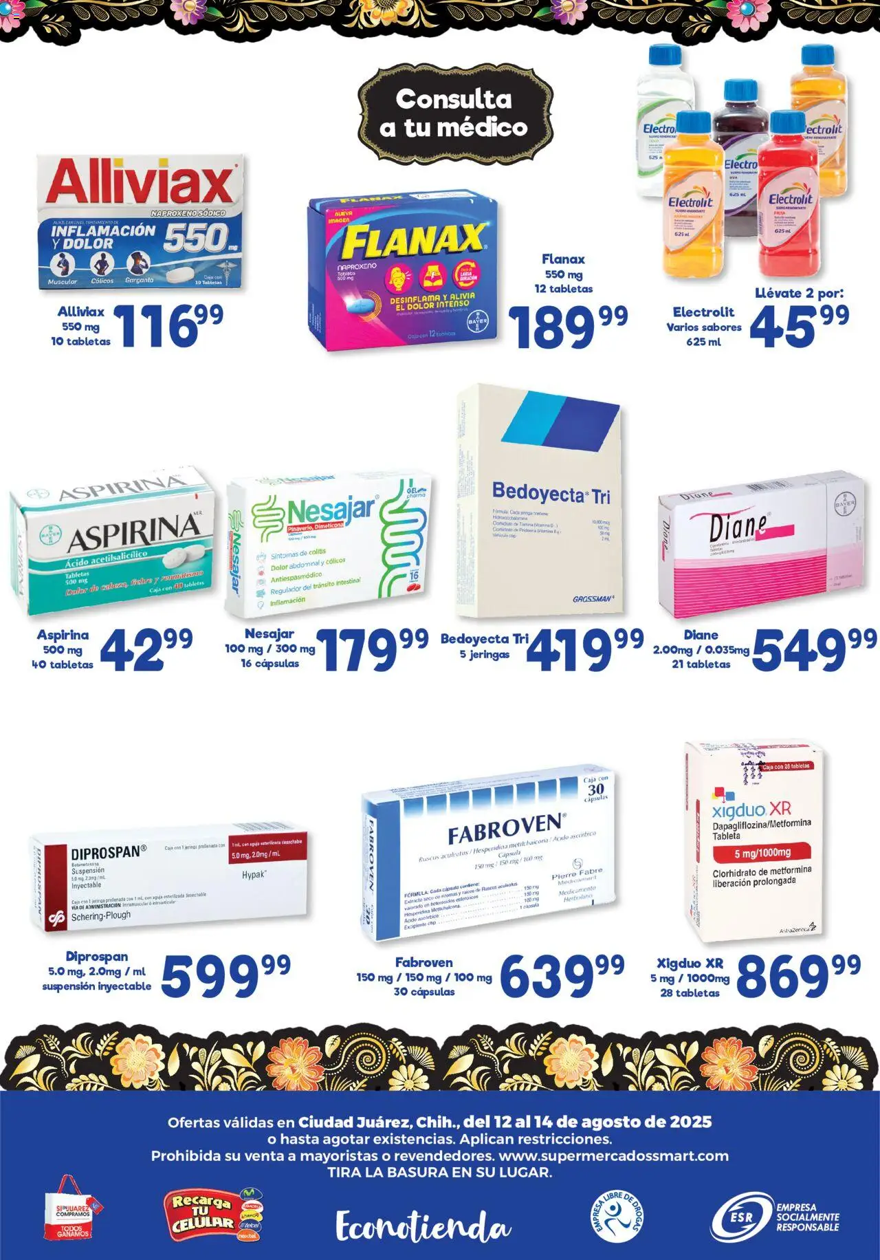 Nuevas ofertas de S-Mart válidas en toda la República Mexicana desde el 12.08.2025. ¡Encuentra las mejores ofertas en S-Mart - Folleto de Feria - Juarez! | Página: 6 | Productos: Caja, Tableta