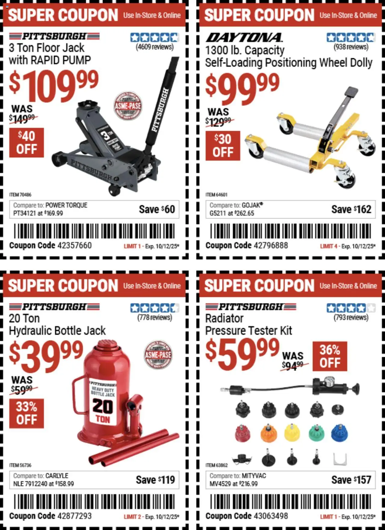 Harbor Freight Coupon Deals - valid from 29.09.2025 | Page: 9 | Products: Pump, Radiator