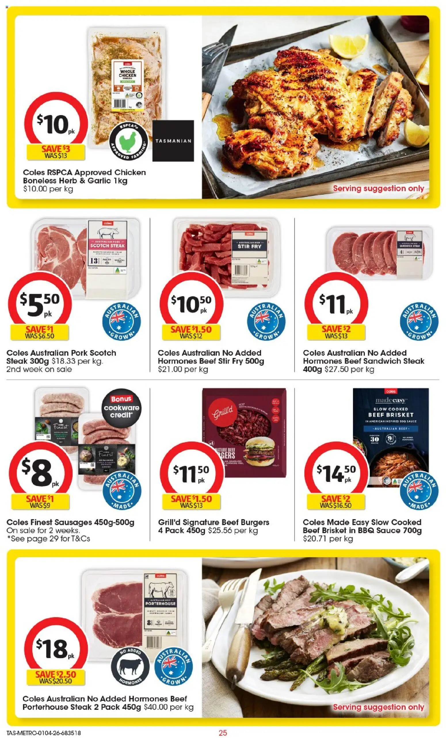 Coles catalogue - valid from 01.04.2026 | Page: 25 | Products: BBQ Sauce, Chicken, Beef, Sauce
