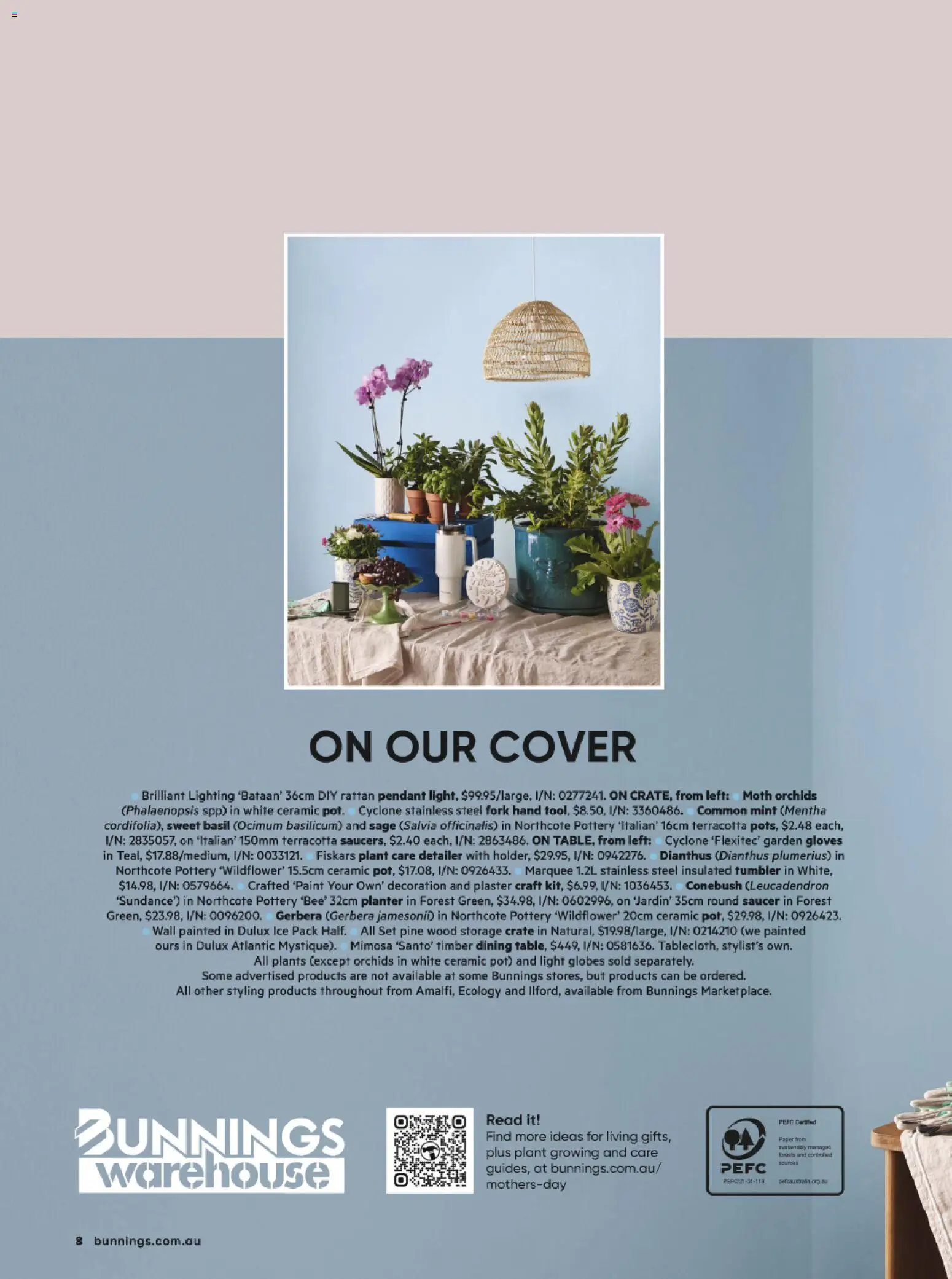 Bunnings Warehouse catalogue - valid from 24.04.2026 | Page: 8 | Products: Light, Plant, Pendant, Wood