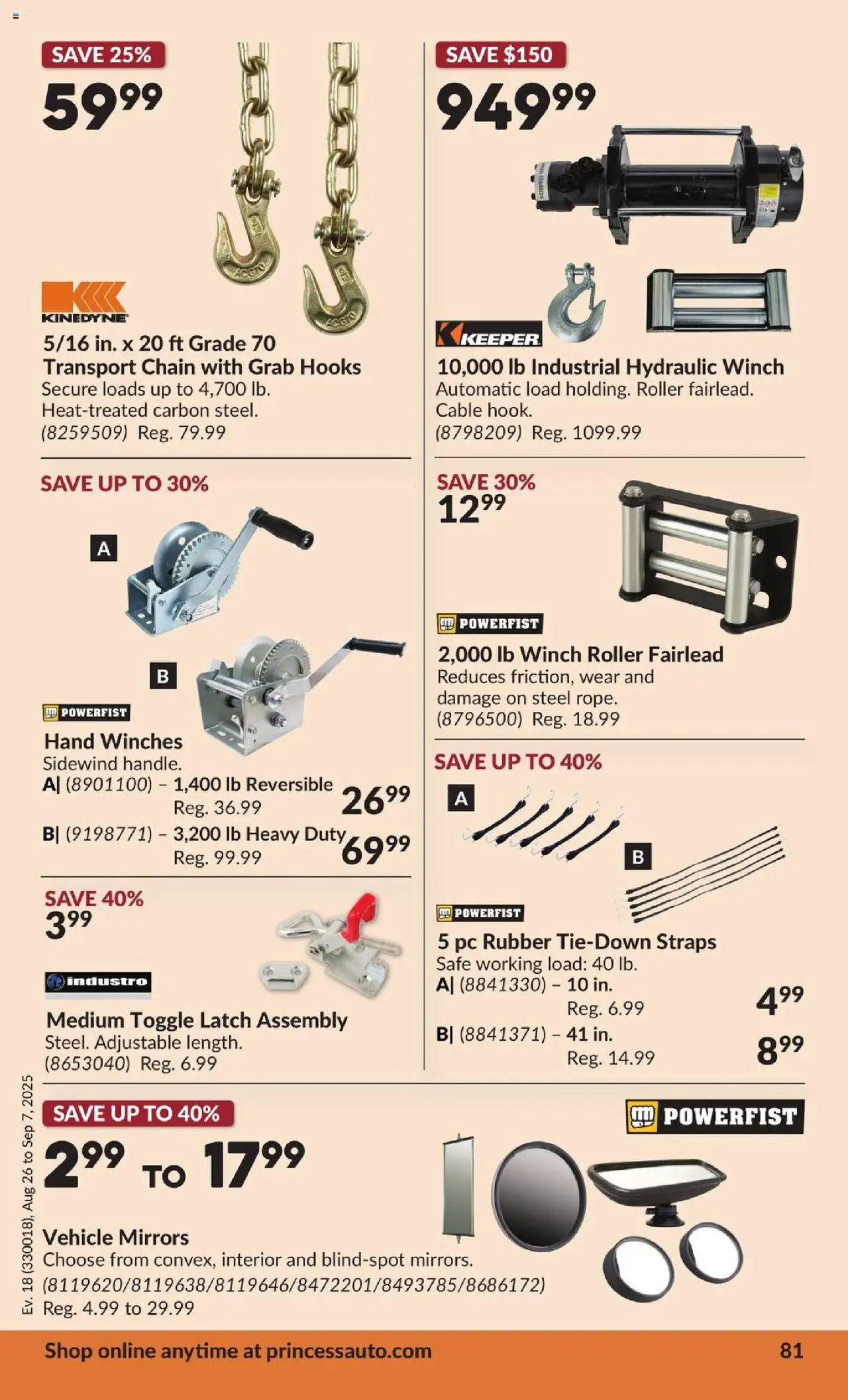 Princess Auto flyer valid from 26.08.2025 | Page: 87 | Products: PC, Cable