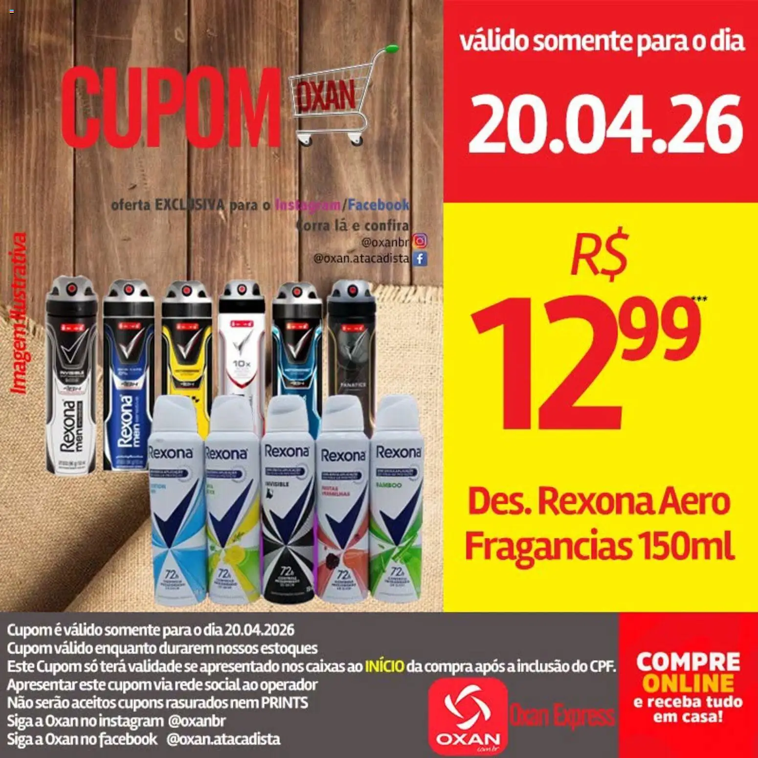 Oxan Atacadista Folheto - válido de 20.04.2026 | Página: 13 | Produtos: Rexona