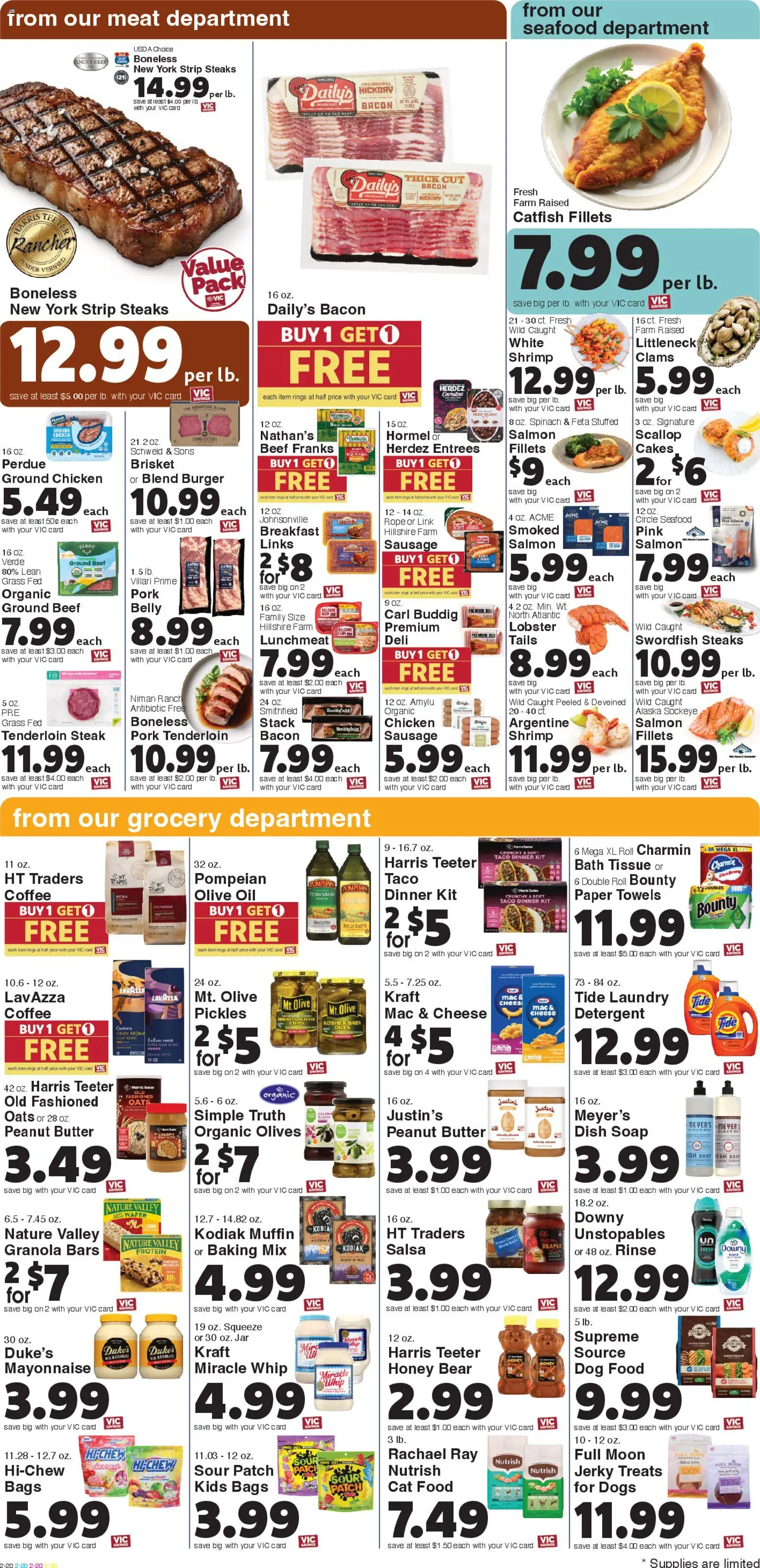 Harris Teeter Weekly Ad - SC - valid from 22.10.2025 | Page: 4 | Products: Bath, Dog Food, Pork, Sausage