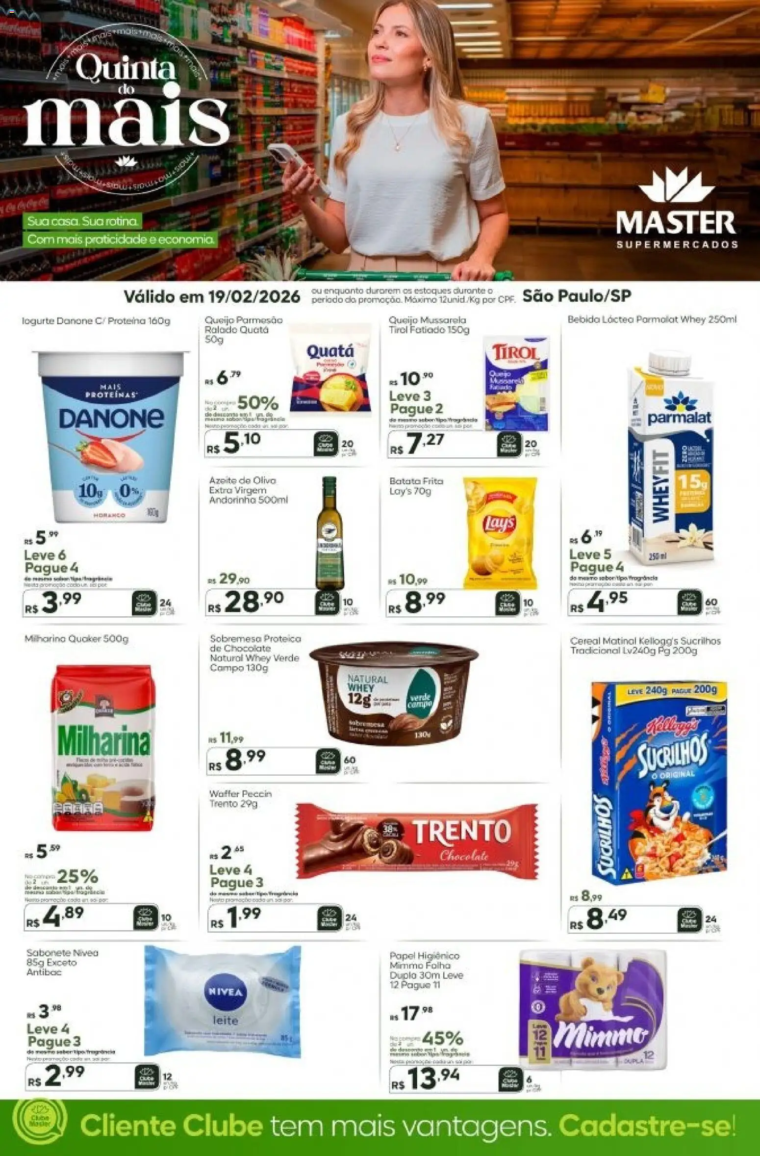 Master Folheto - válido de 19.02.2026 | Página: 1 | Produtos: Chocolate, Bebida, Batata, Azeite