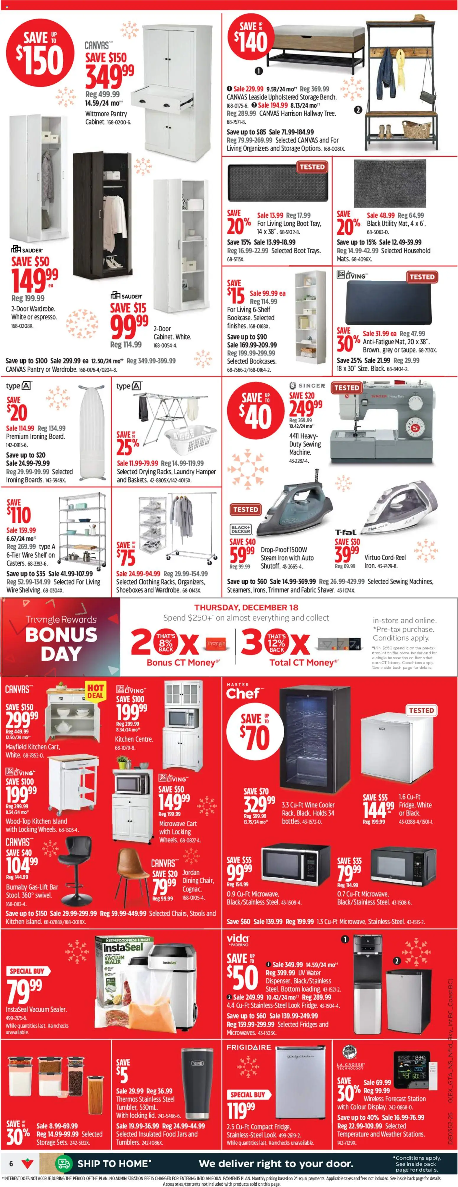 Canadian Tire flyer valid from 18.12.2025 | Page: 10 | Products: Iron, Shelf, Wine