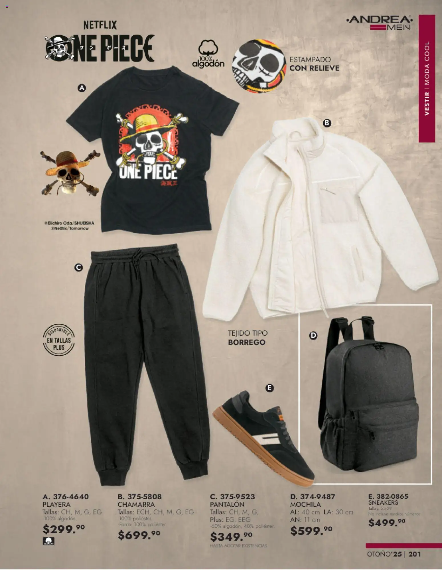 Nuevas ofertas de Andrea válidas en toda la República Mexicana desde el 26.11.2025. ¡Encuentra las mejores ofertas en Andrea catálogo Vestir Caballero otoño! | Página: 39 | Productos: Chamarra, Mochila, Algodón, Playera