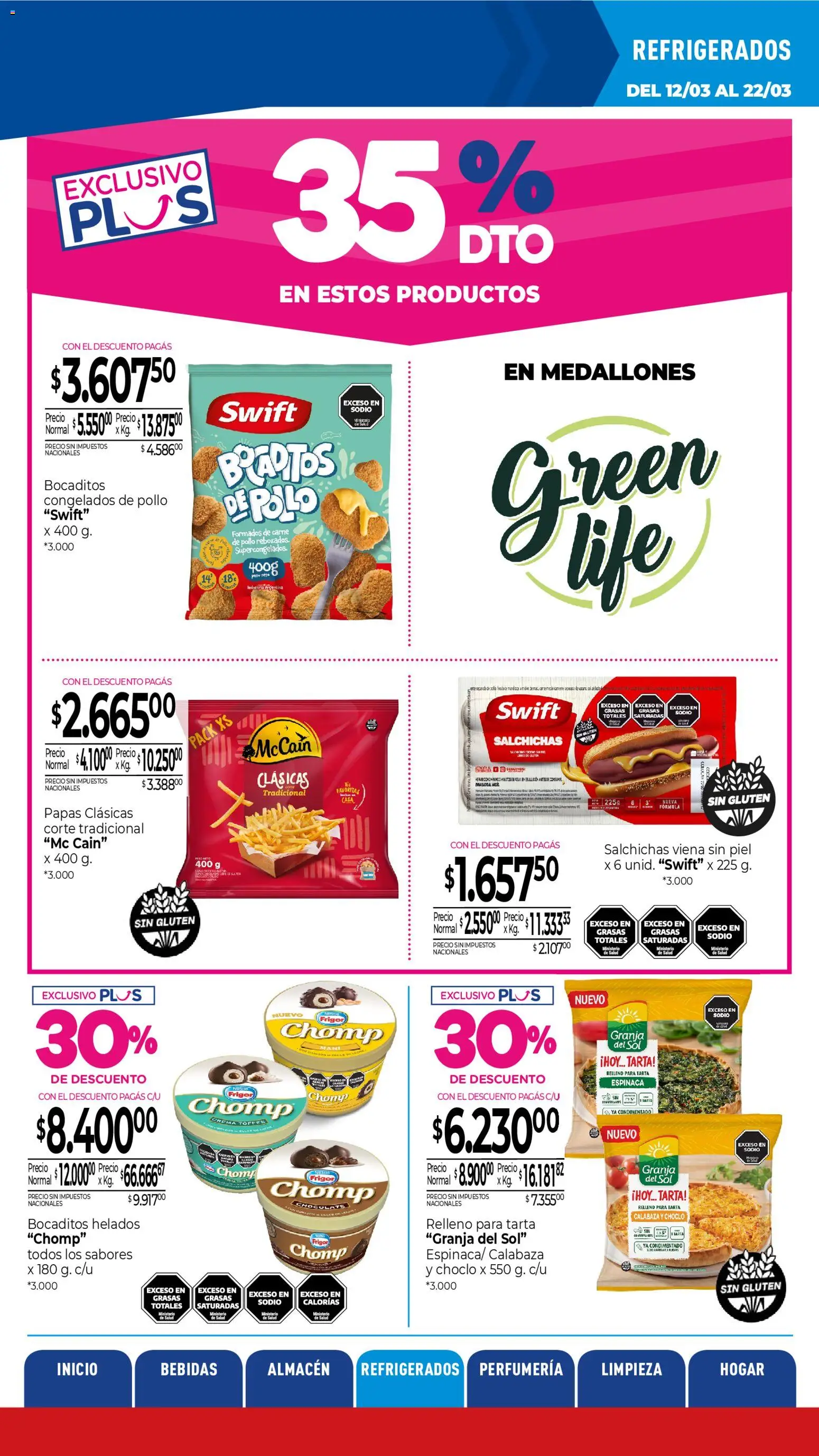 La Anonima catálogo │ válido desde el 13.03.2026 | Página: 19 | Productos: Choclo, Mani, Chocolate, Espinaca