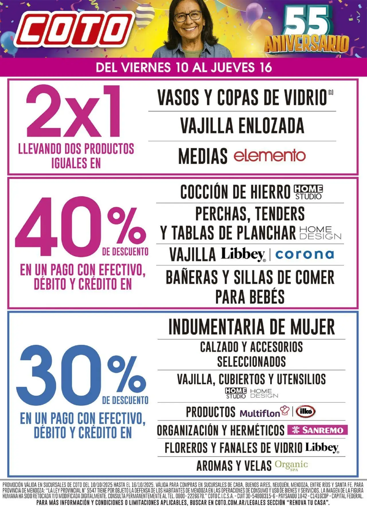 Coto - Renova │ válido desde el 10.10.2025 | Página: 1 | Productos: Planchar, Medias, Vasos