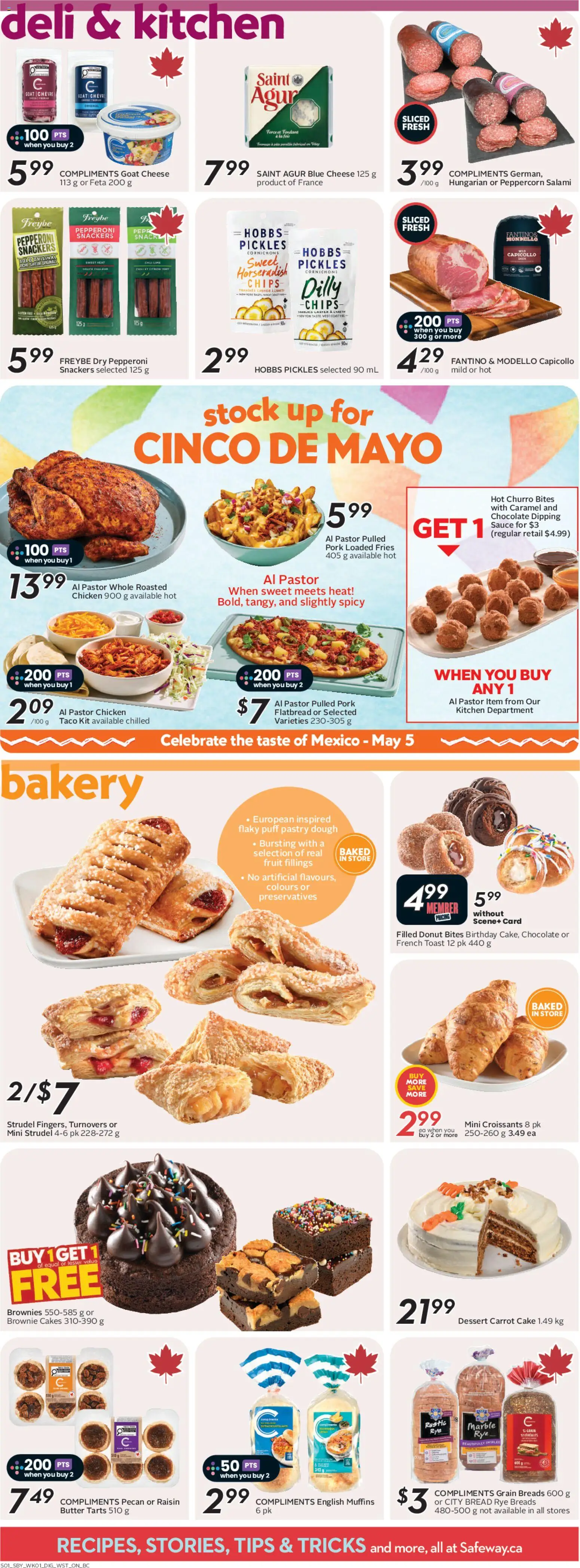 Safeway flyer valid from 30.04.2026 | Page: 9 | Products: Bakery, Cheese, Bread, Chicken