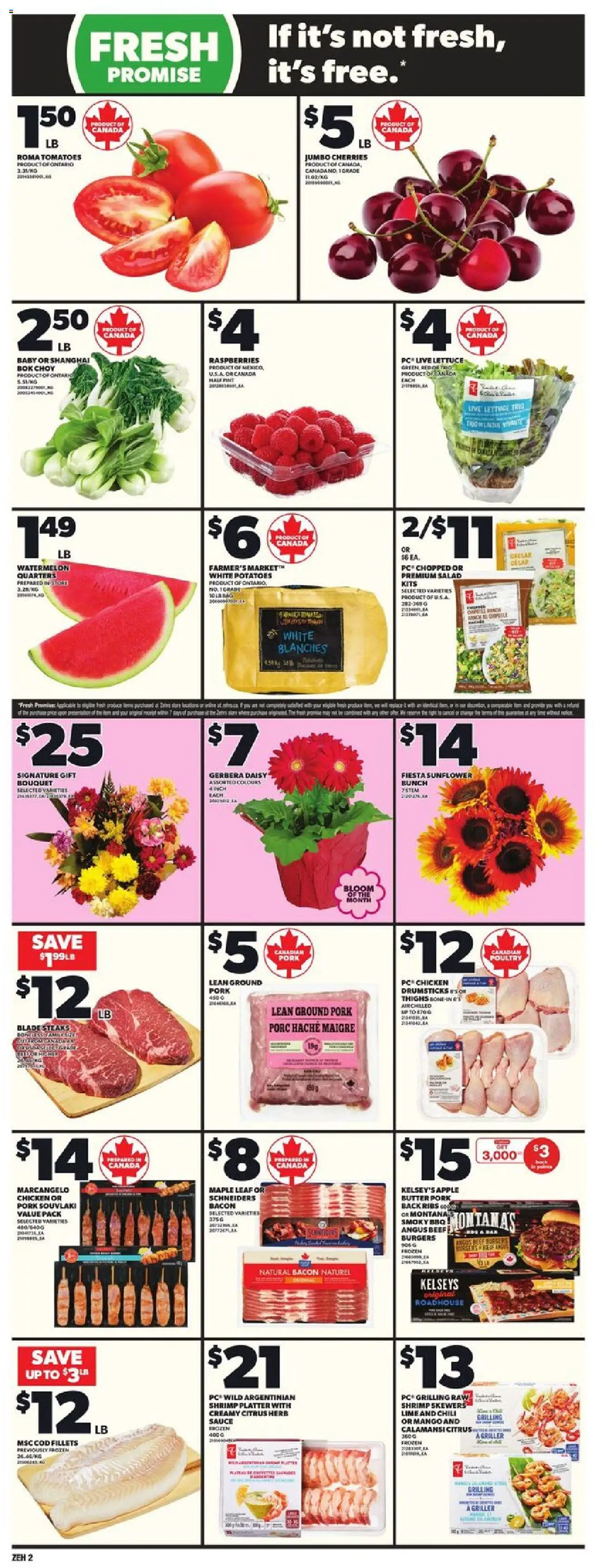 Zehrs flyer valid from 14.08.2025 | Page: 5 | Products: PC, Bag, Chicken, Tomatoes