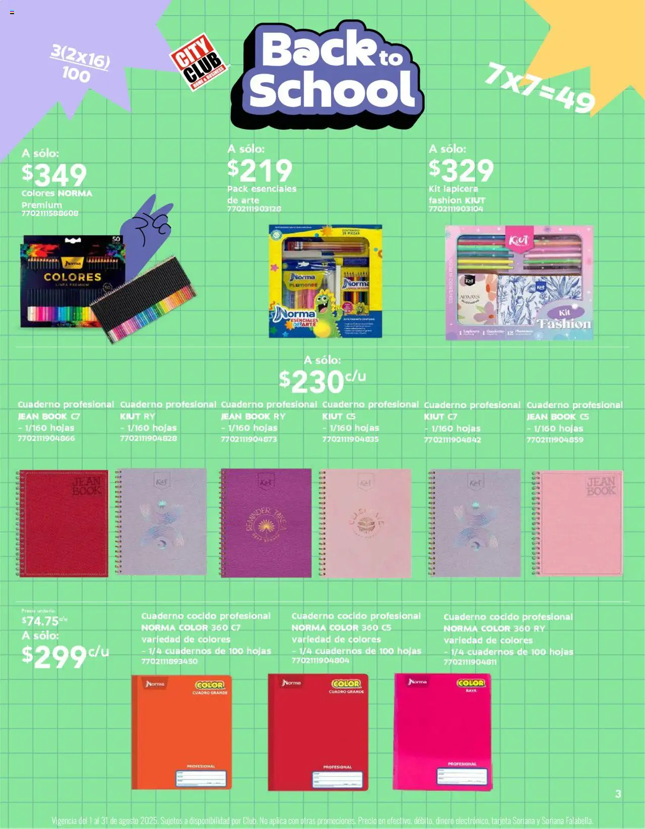 Nuevas ofertas de City Club válidas en toda la República Mexicana desde el 01.08.2025. ¡Encuentra las mejores ofertas en City Club - Catálogo! | Página: 3 | Productos: Cuadro, Cuaderno