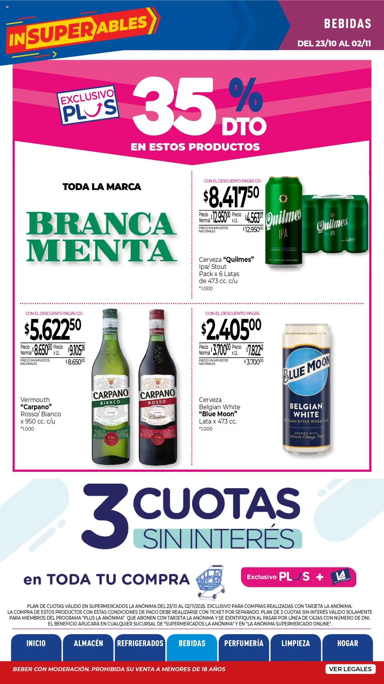 La Anonima catálogo │ válido desde el 23.10.2025 | Página: 23 | Productos: Cerveza