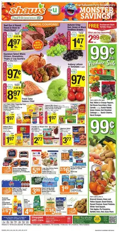 Preview of Shaw's weekly ads valid from 24.10.2025