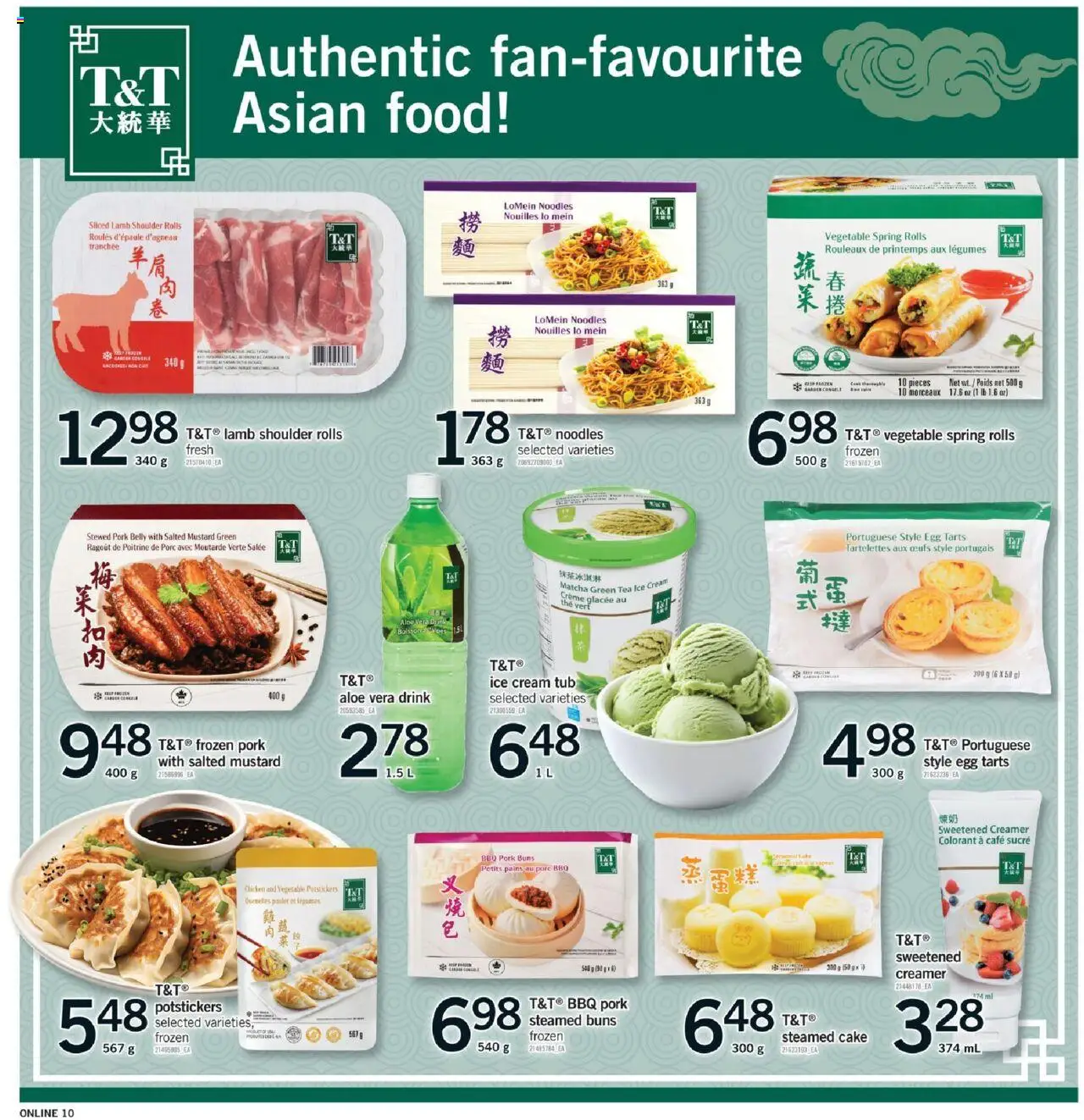 Fortinos flyer valid from 31.07.2025 | Page: 10 | Products: Tea, Noodles, Ice cream, Chicken