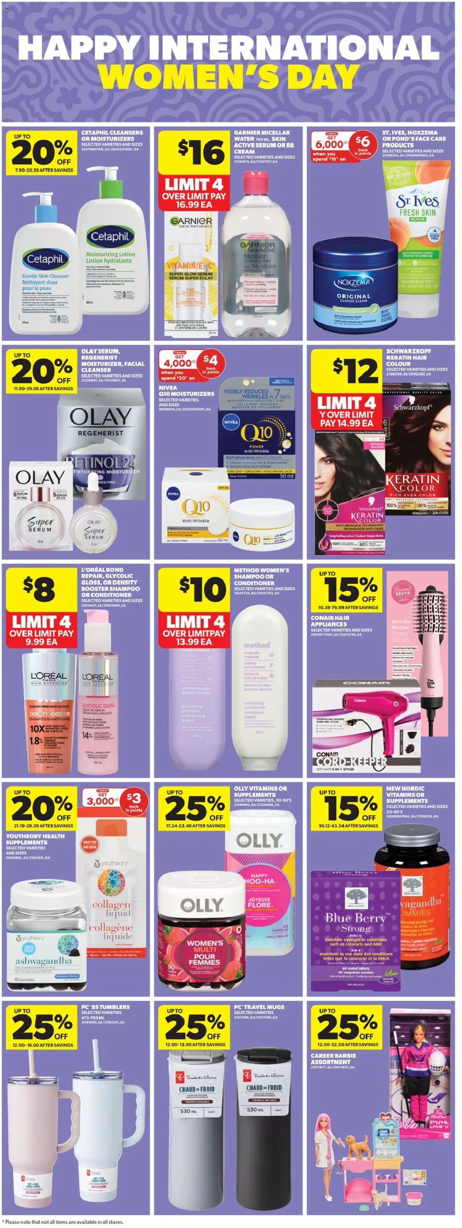 Real Canadian Superstore flyer valid from 05.03.2026 | Page: 8 | Products: Cream, Shampoo, Conditioner, Oil