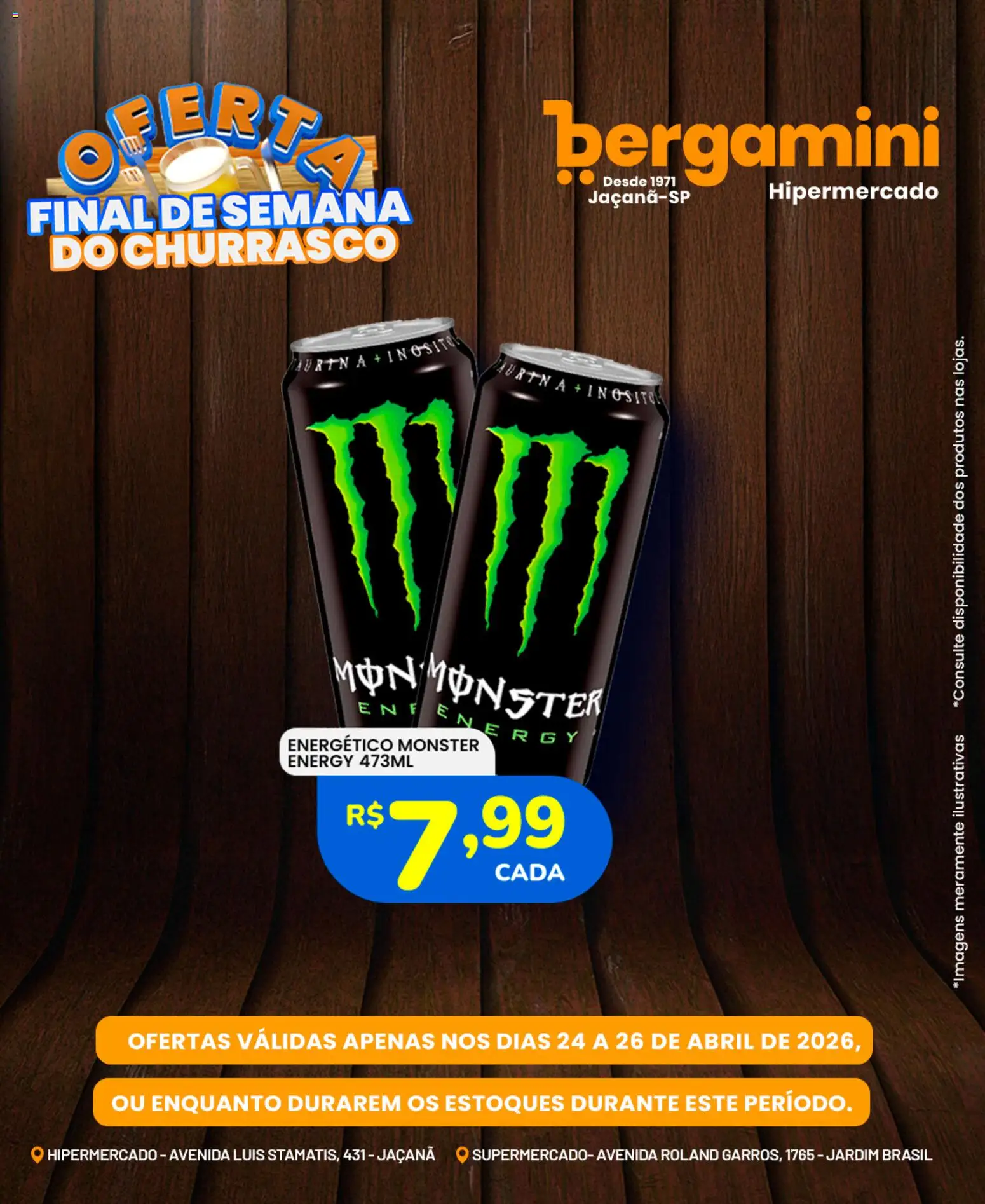 Supermercado Bergamini Folheto - válido de 24.04.2026 | Página: 13 | Produtos: Energético, Monster