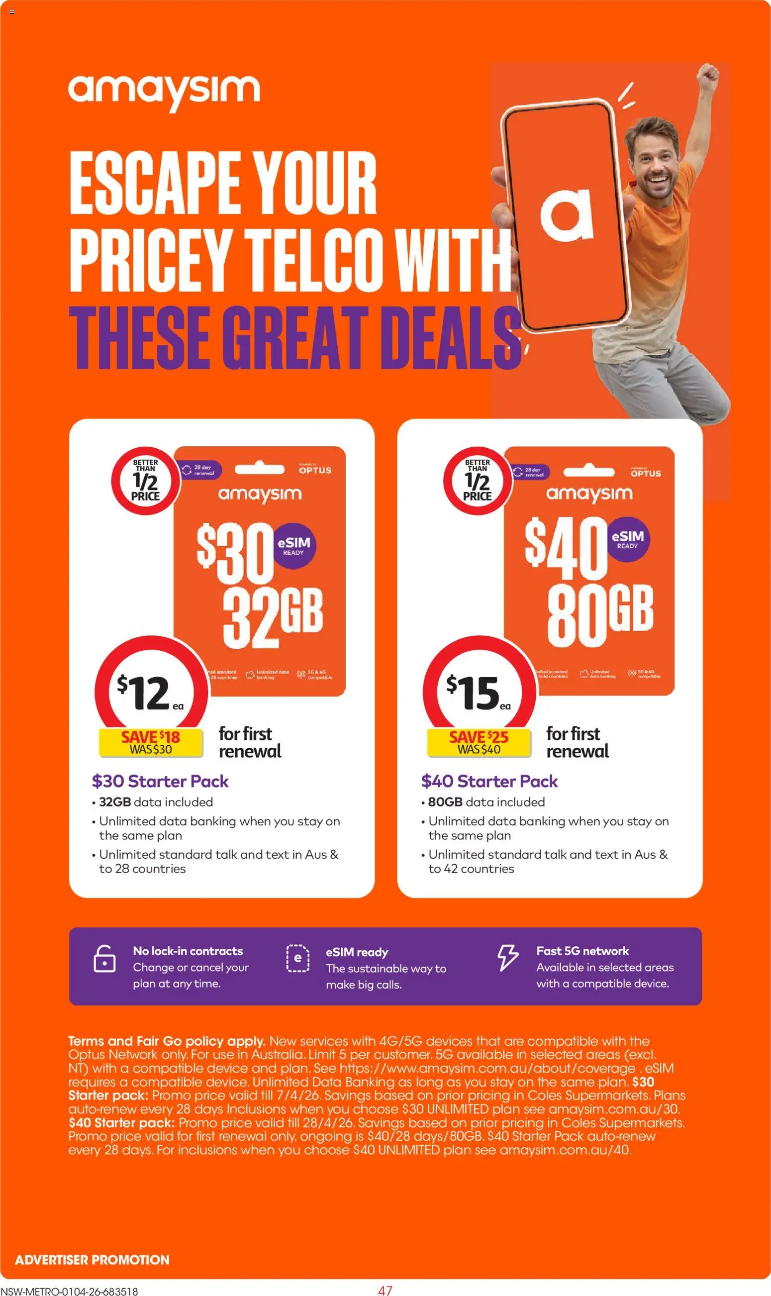 Coles catalogue - valid from 01.04.2026 | Page: 47 | Products: Sustainable, Device