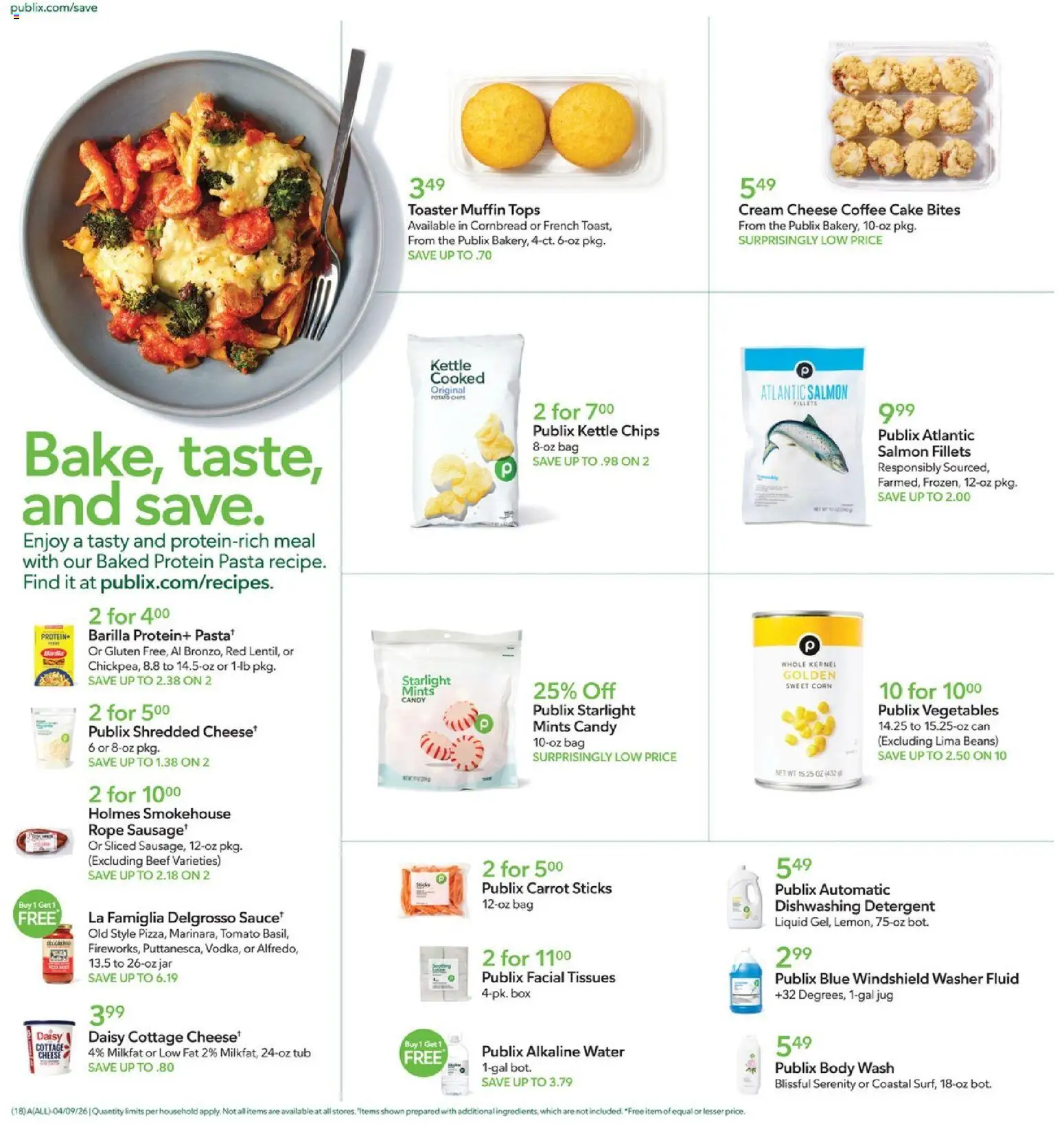 Publix Weekly Ad - valid from 08.04.2026 | Page: 18 | Products: Toaster, Cheese, Chips, Water