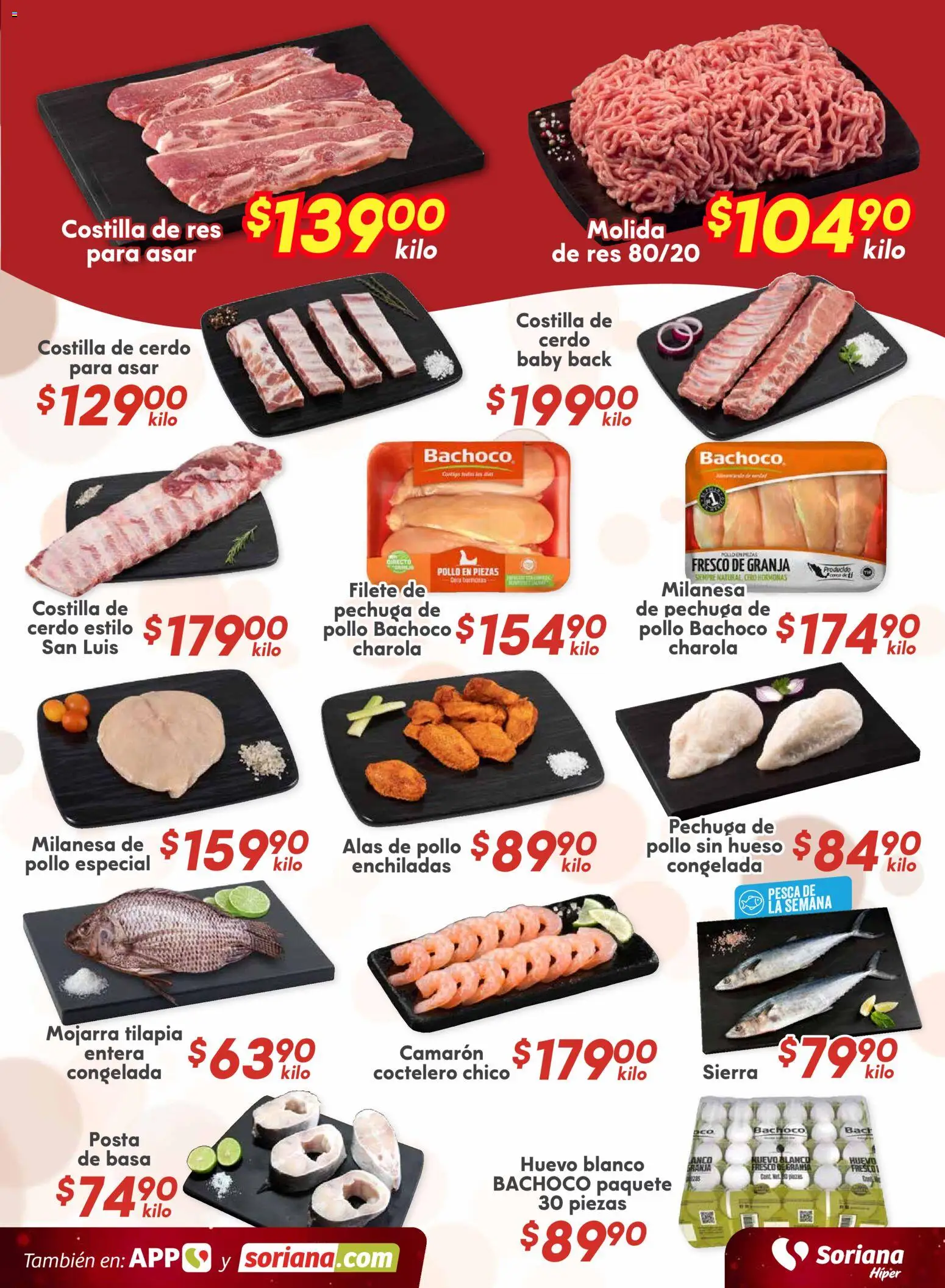 Nuevas ofertas de Soriana válidas en toda la República Mexicana desde el 21.11.2025. ¡Encuentra las mejores ofertas en Soriana - Fin de Semana Híper: Chih, Delicias, Dur y Coah (excepto Saltillo)! | Página: 3 | Productos: Pollo, Milanesa, Res, Sierra