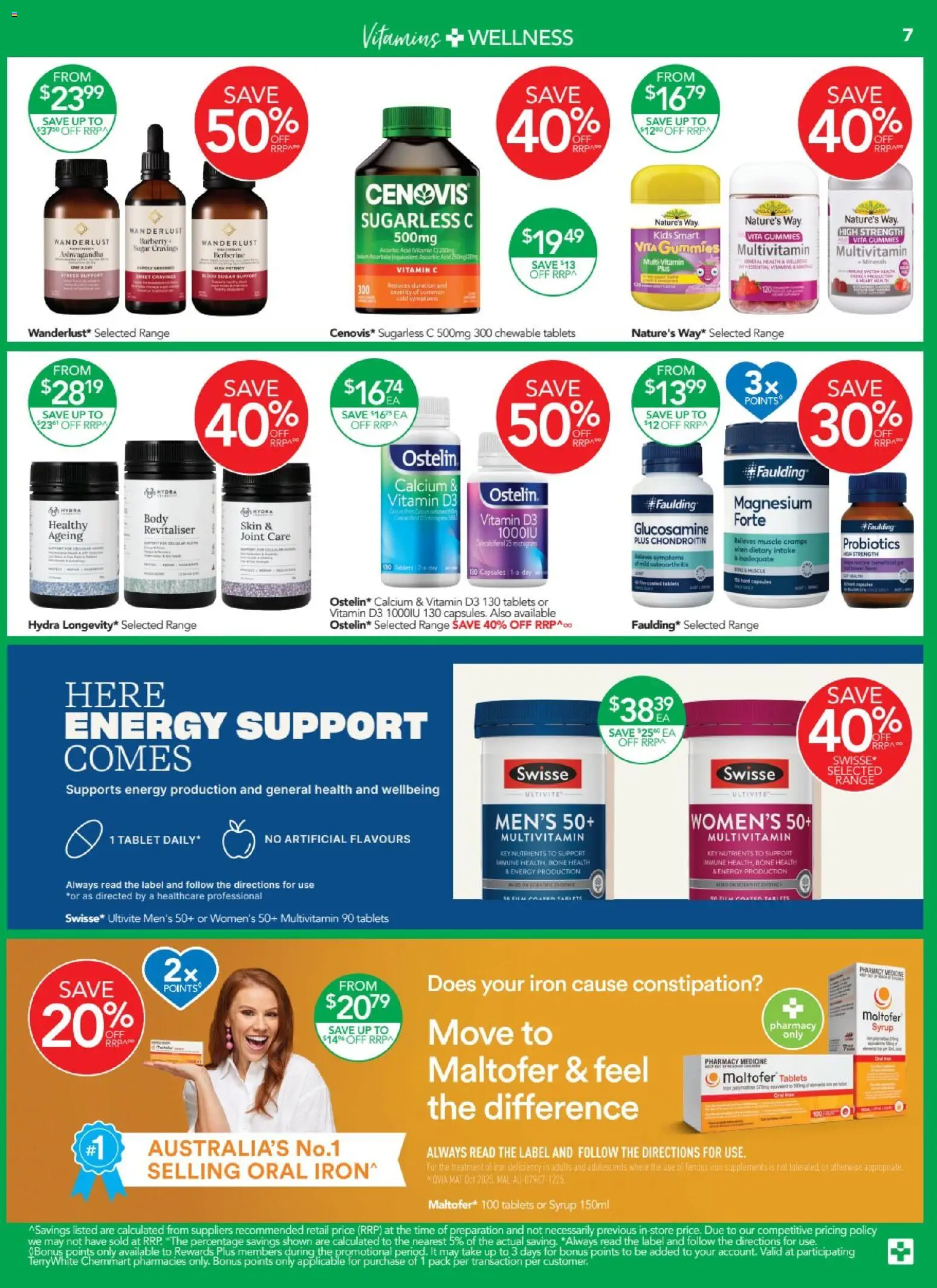 Terry White catalogue - valid from 22.01.2026 | Page: 7 | Products: Sugar, Nutrients, Iron, Tablets