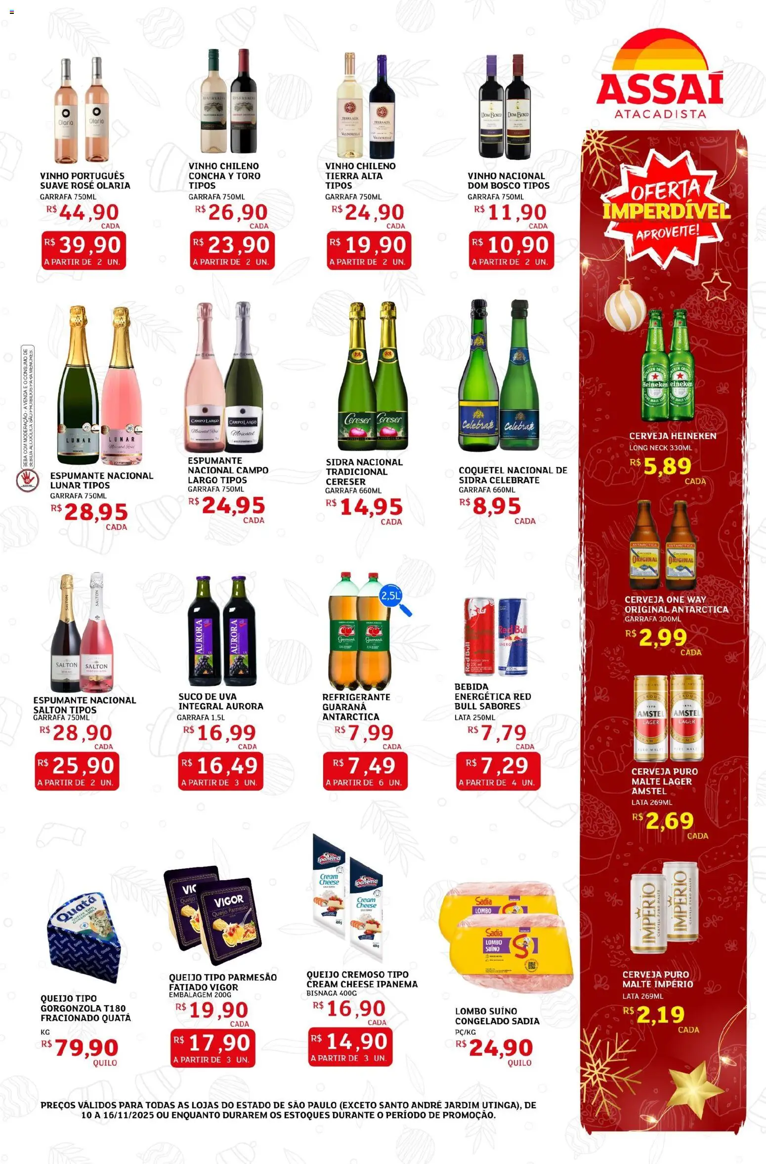 Assaí Atacadista Folheto - válido de 10.11.2025 | Página: 3 | Produtos: Guaraná, Queijo, Suco, Bebida