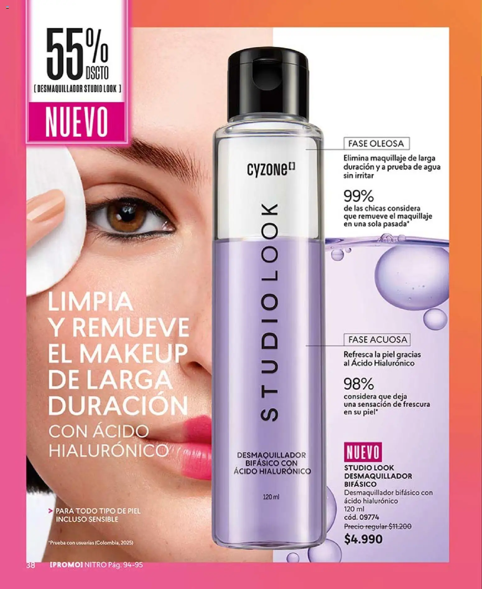Catálogo CyZone Campaña 5 │ válido desde el 01.03.2026 | Página: 38 | Productos: Agua, Maquillaje