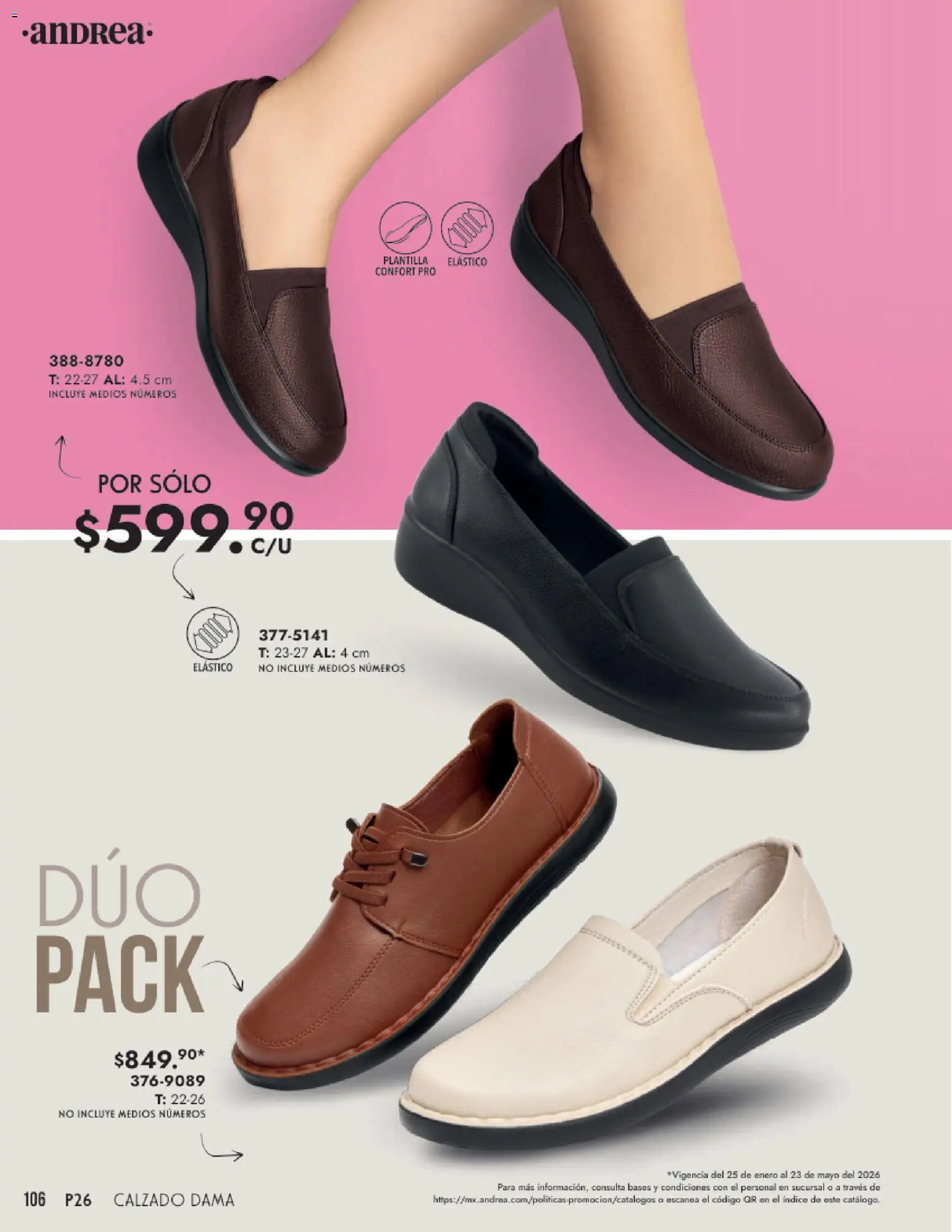 Nuevas ofertas de Andrea válidas en toda la República Mexicana desde el 25.01.2026. ¡Encuentra las mejores ofertas en Andrea catálogo Calzado Dama! | Página: 106