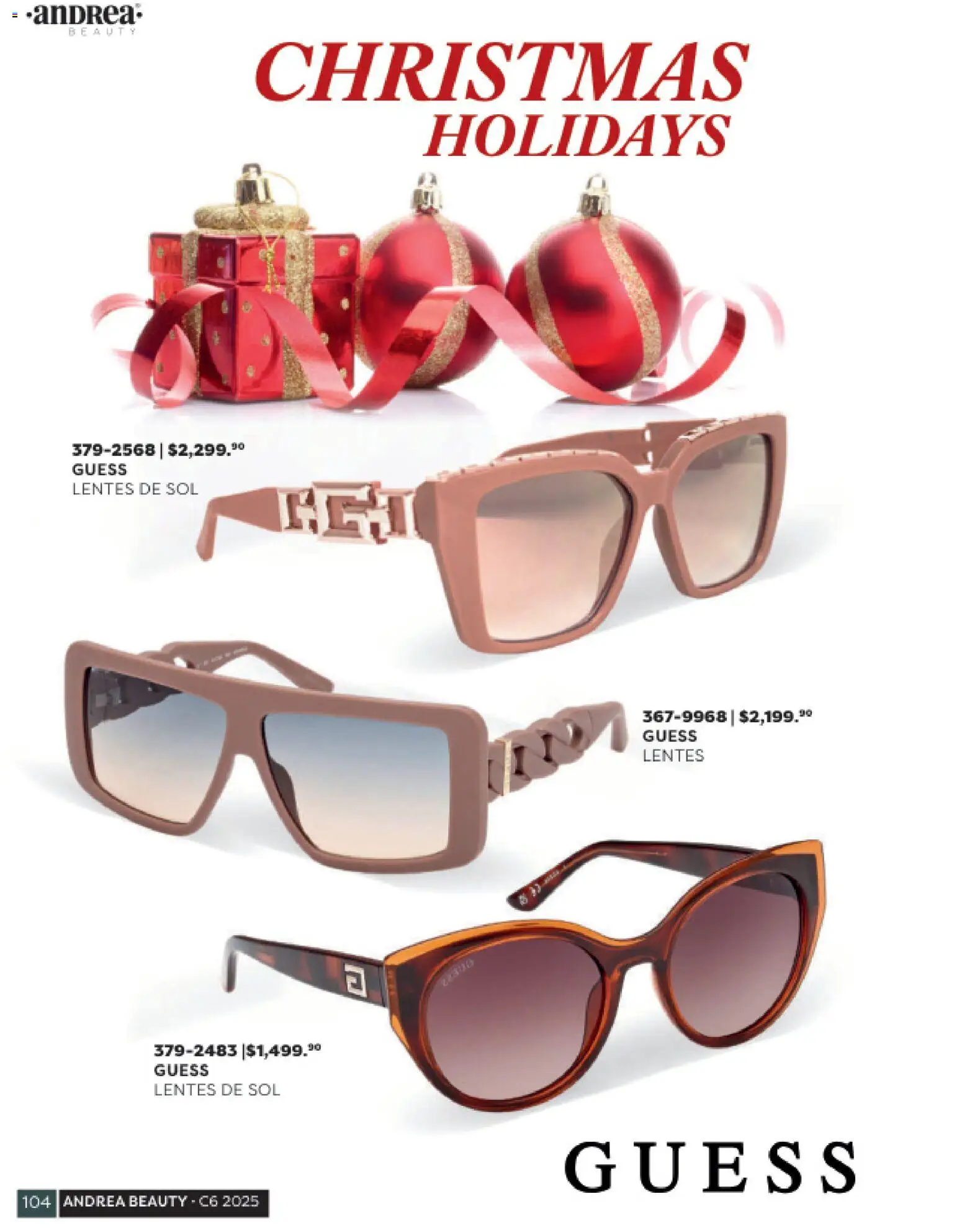 Nuevas ofertas de Andrea válidas en toda la República Mexicana desde el 31.10.2025. ¡Encuentra las mejores ofertas en Andrea catálogo Beauty! | Página: 104 | Productos: Lentes, Lentes de sol