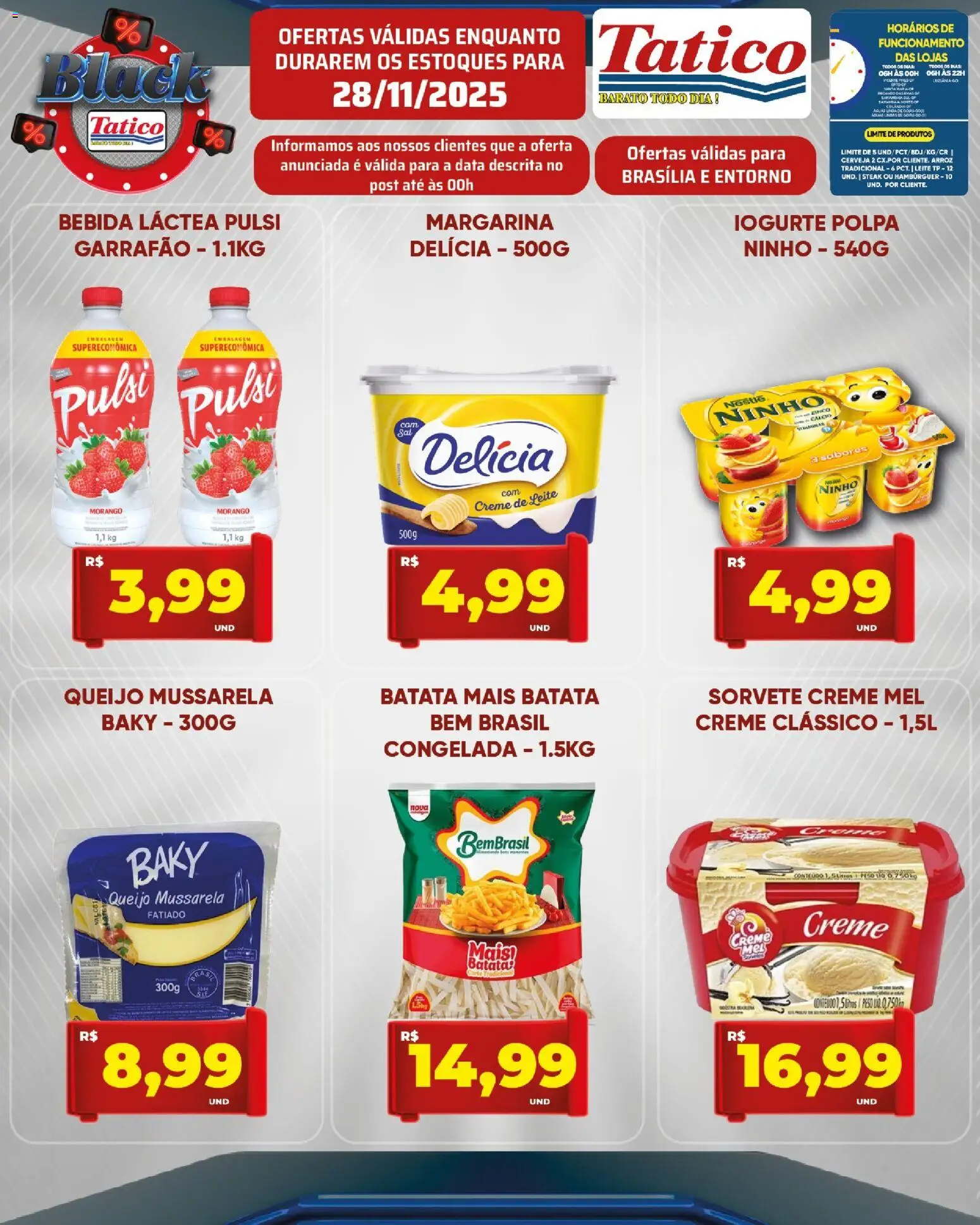 Tatico Folheto - válido de 28.11.2025 | Página: 11 | Produtos: Leite, Iogurte, Mel, Uvas