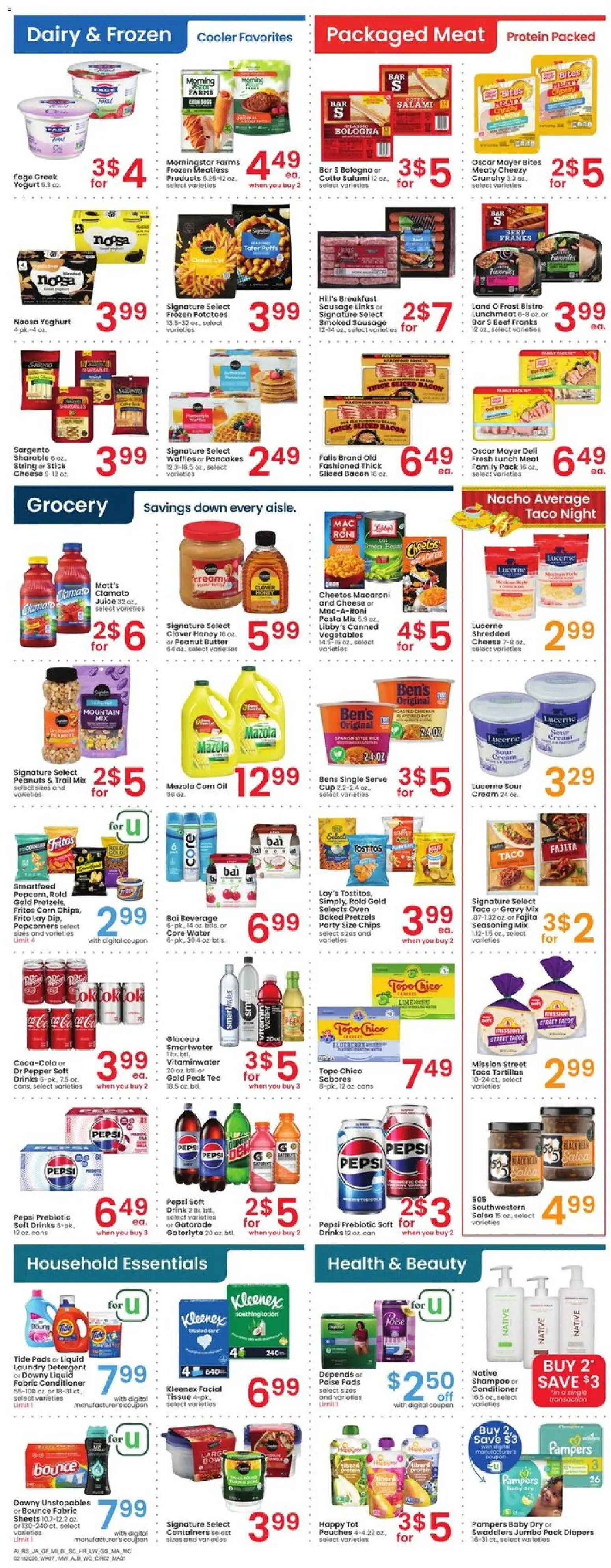 Albertsons Weekly Ad - valid from 18.02.2026 | Page: 3 | Products: Beef, Detergent, Pads, Potatoes