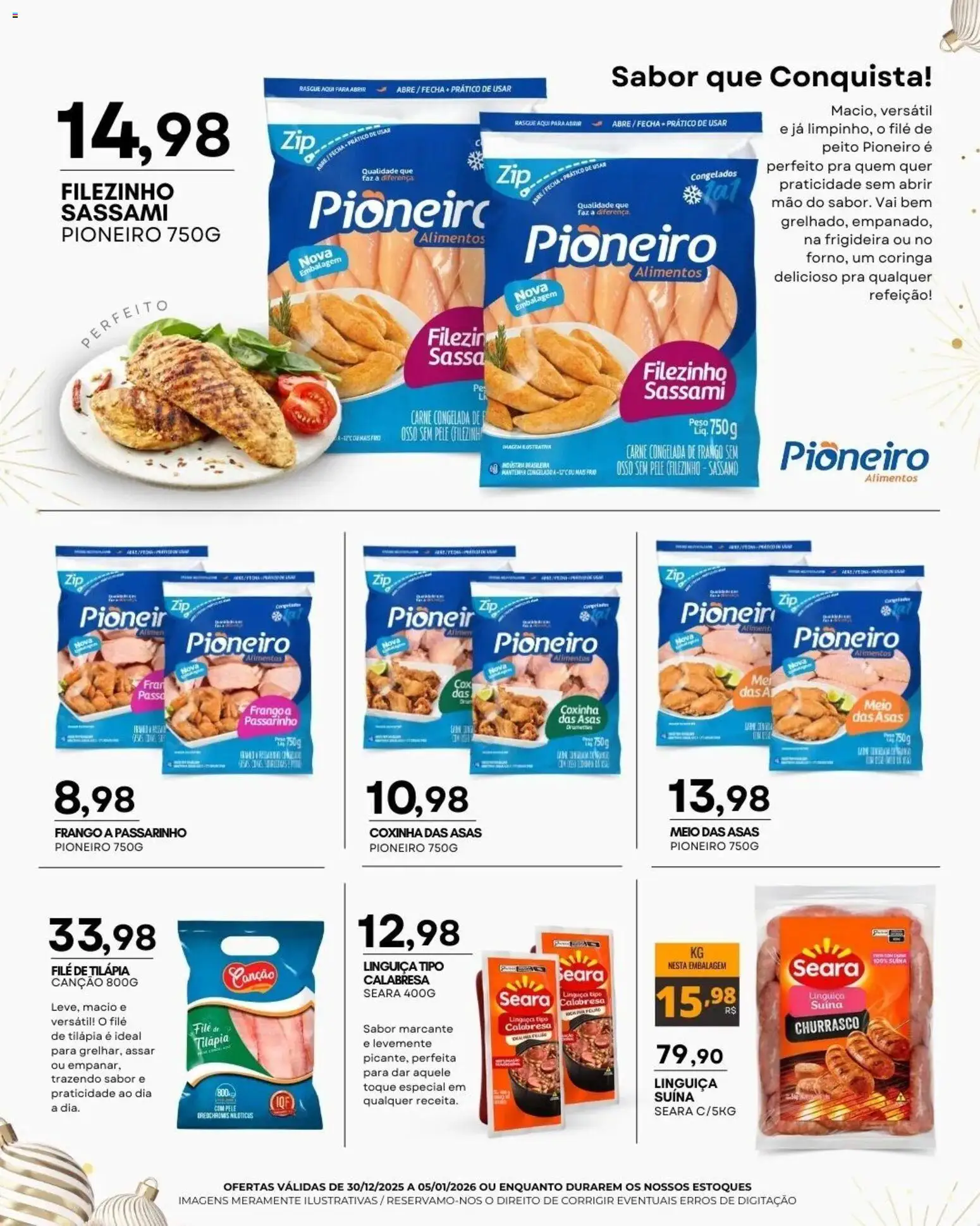 Mercadão Atacadista Folheto - válido de 30.12.2025 | Página: 2 | Produtos: Frigideira, Tilápia, Frango, Filé de tilápia