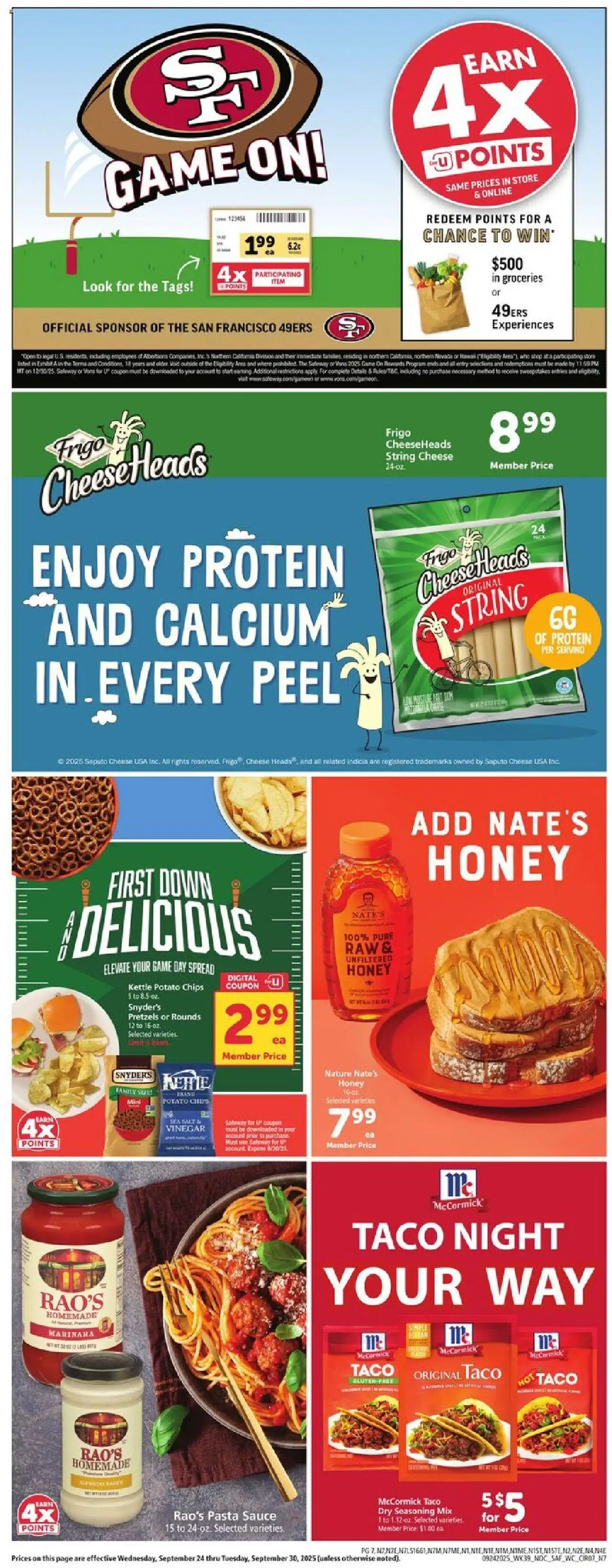 Safeway Weekly Ad - valid from 24.09.2025 | Page: 7 | Products: Vinegar, Wc, Pasta, Chips