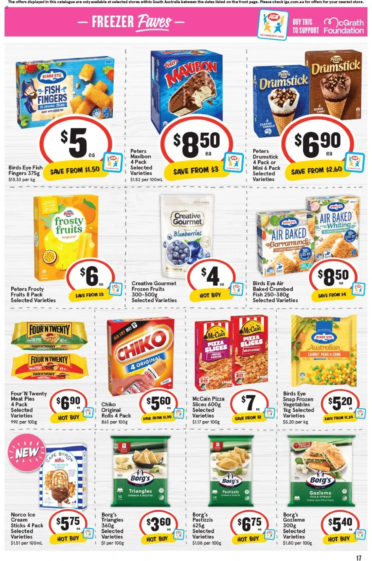 IGA catalogue - valid from 17.09.2025 | Page: 13 | Products: Meat, Spinach, Pies, Foundation