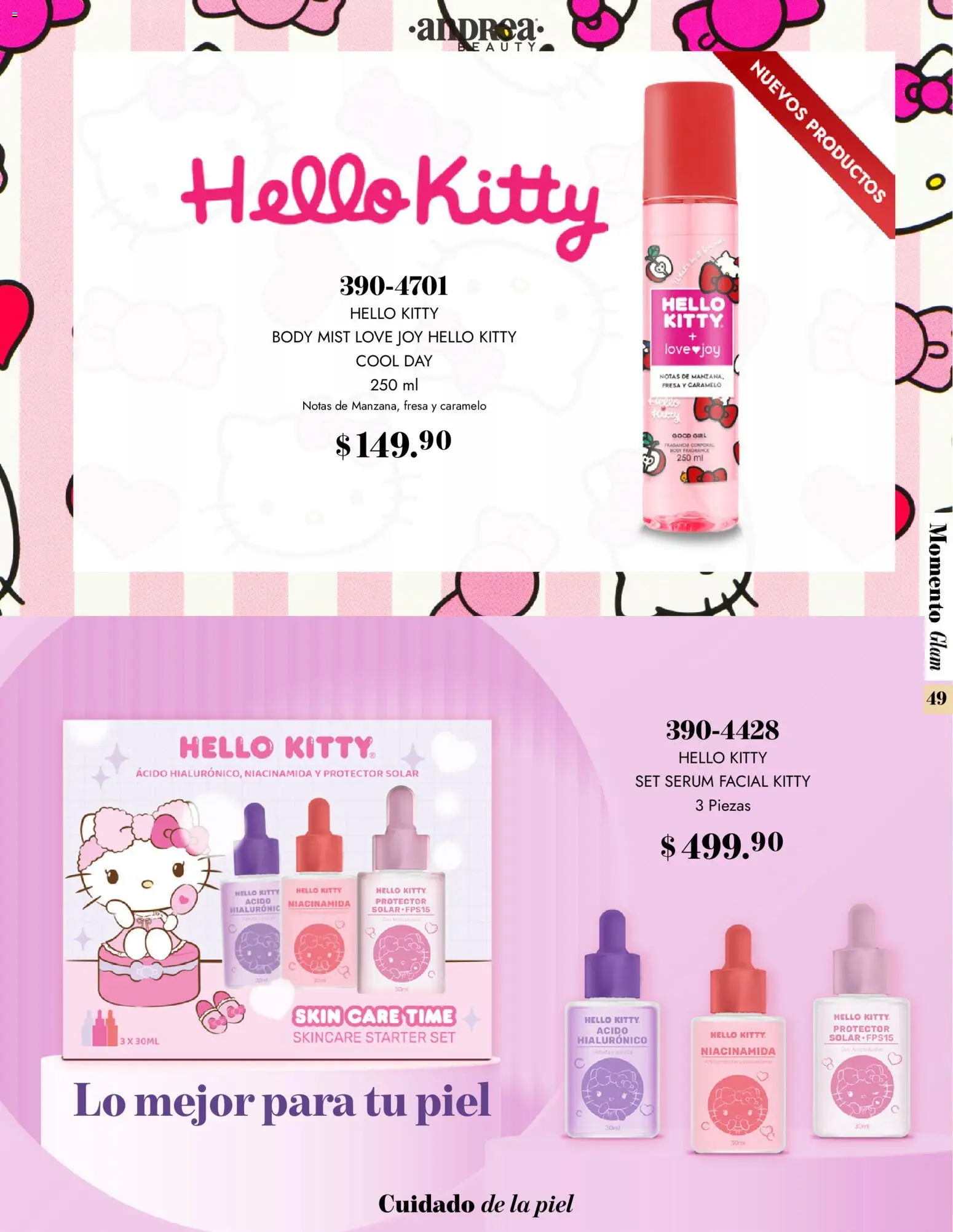 Nuevas ofertas de Andrea válidas en toda la República Mexicana desde el 26.10.2025. ¡Encuentra las mejores ofertas en Andrea catálogo Momento Glam! | Página: 49 | Productos: Fresa, Body, Fragancia, Protector solar